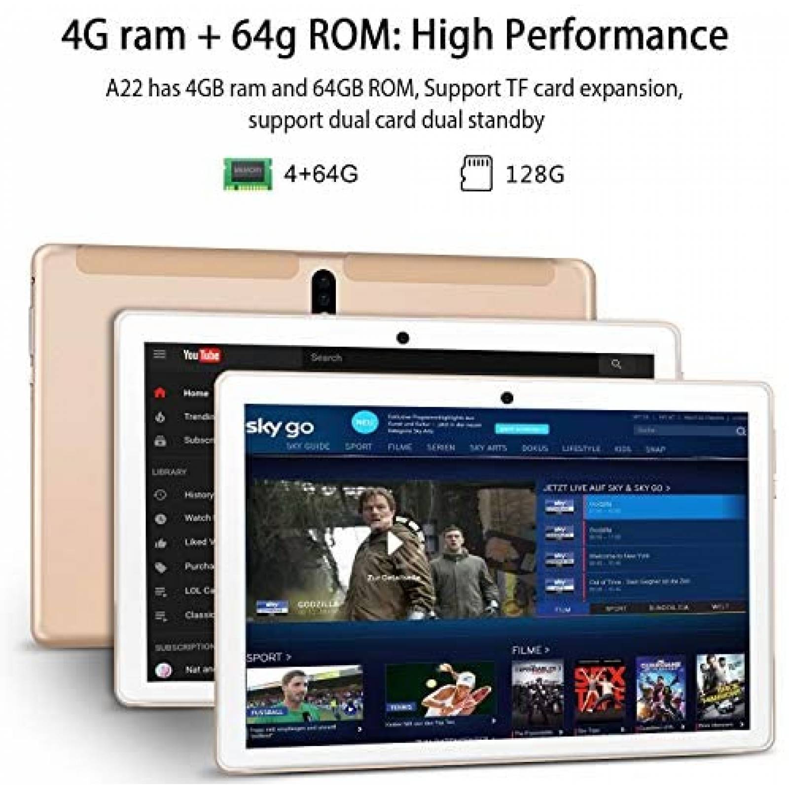 Tablet 2 en 1 AOYODKG A22 10'' Android 9.0 4GB RAM/64GB ROM