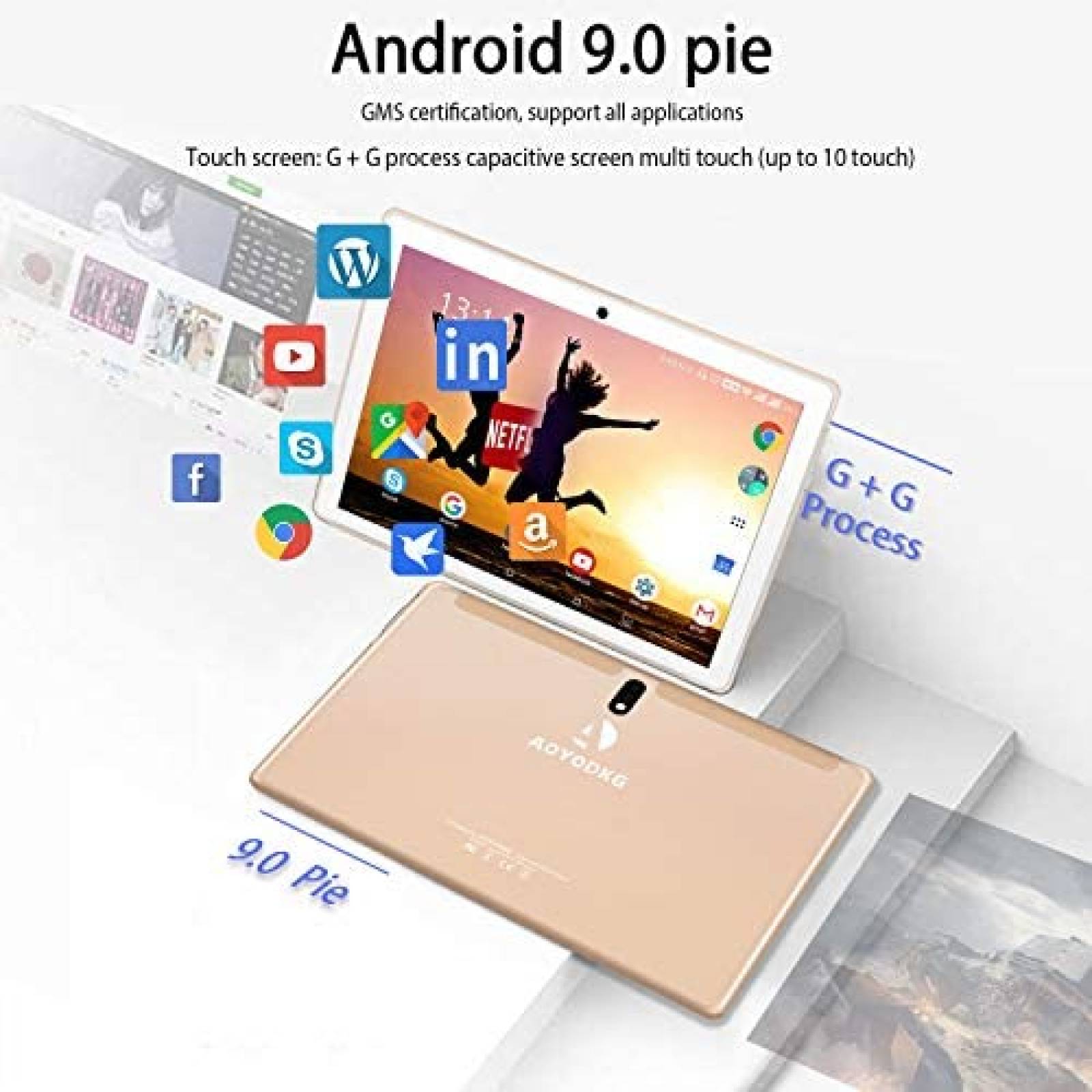 Tablet 2 en 1 AOYODKG A22 10'' Android 9.0 4GB RAM/64GB ROM