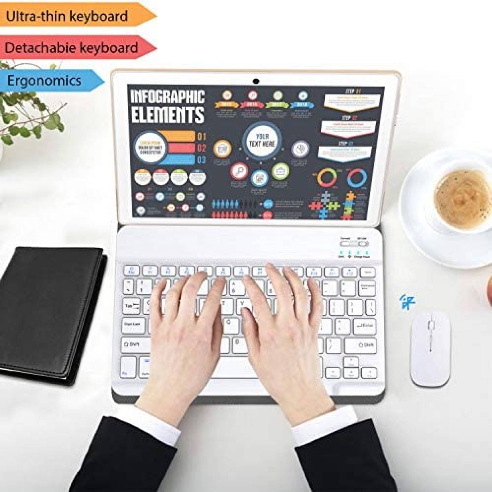 Tablet 2 en 1 AOYODKG A22 10'' Android 9.0 4GB RAM/64GB ROM