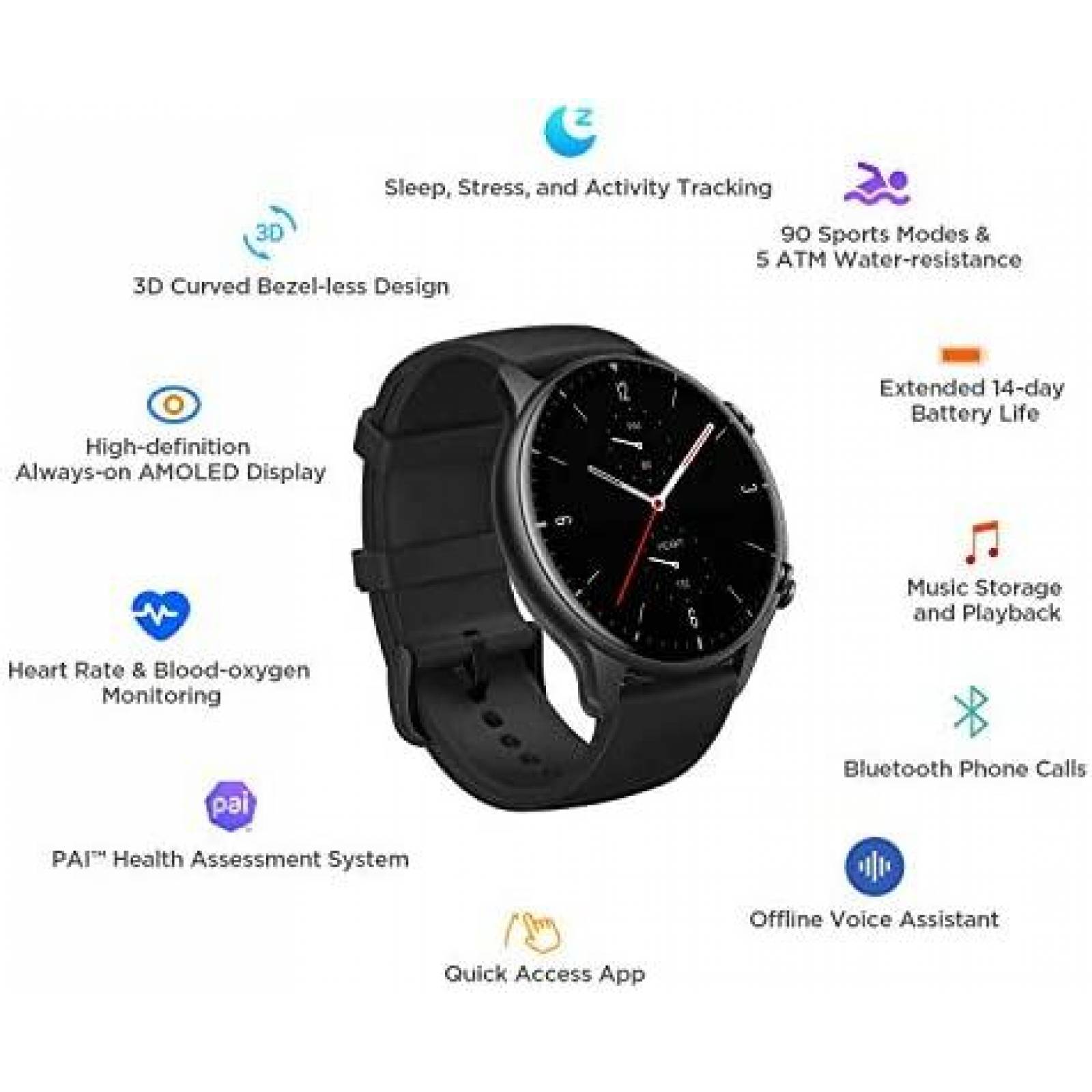 Smartwatch Amazfit GTR2 1.39" GPS SpO2 Resistente al agua