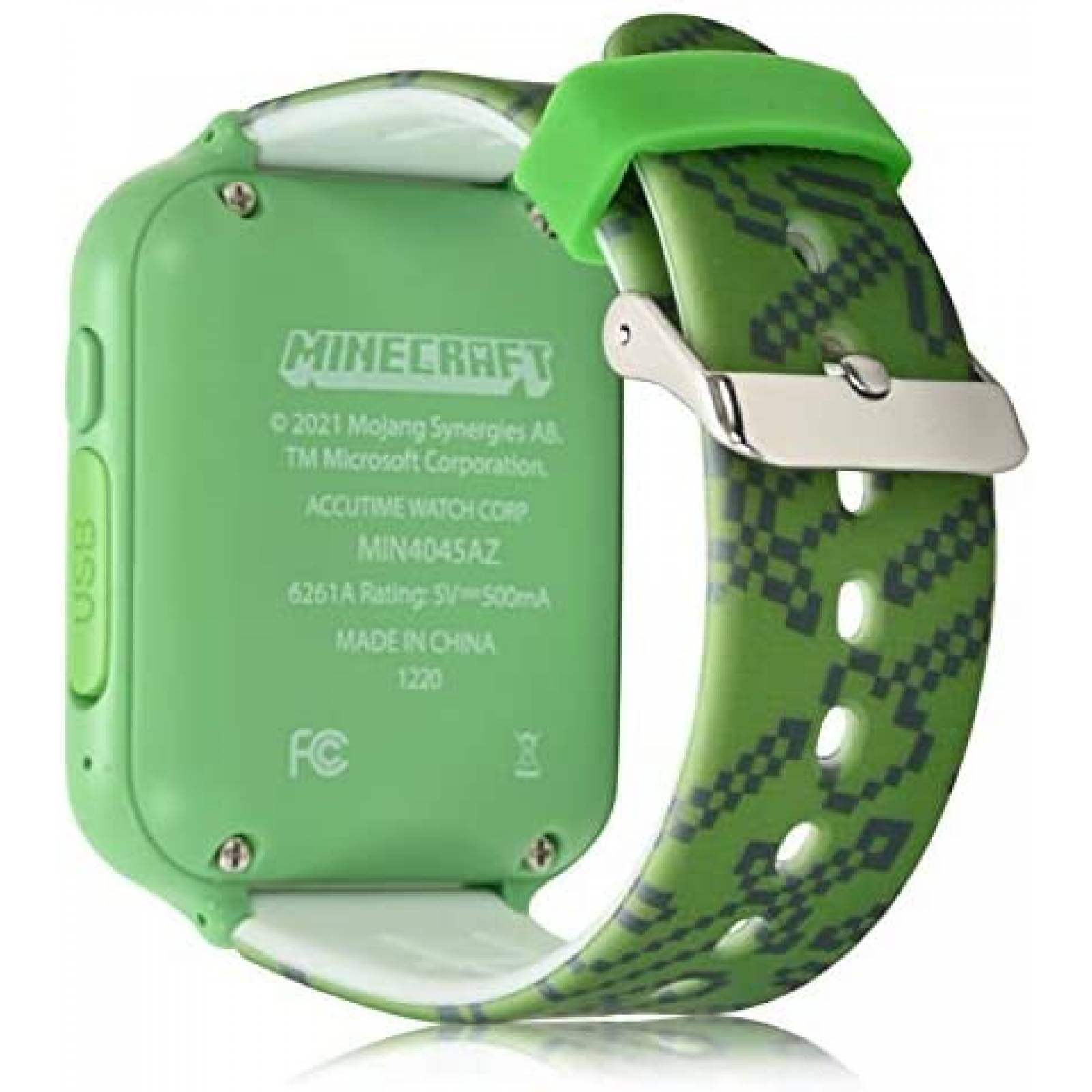 Smartwatch Minecraft MIN4045AZ USB Correa de Silicon -Verde