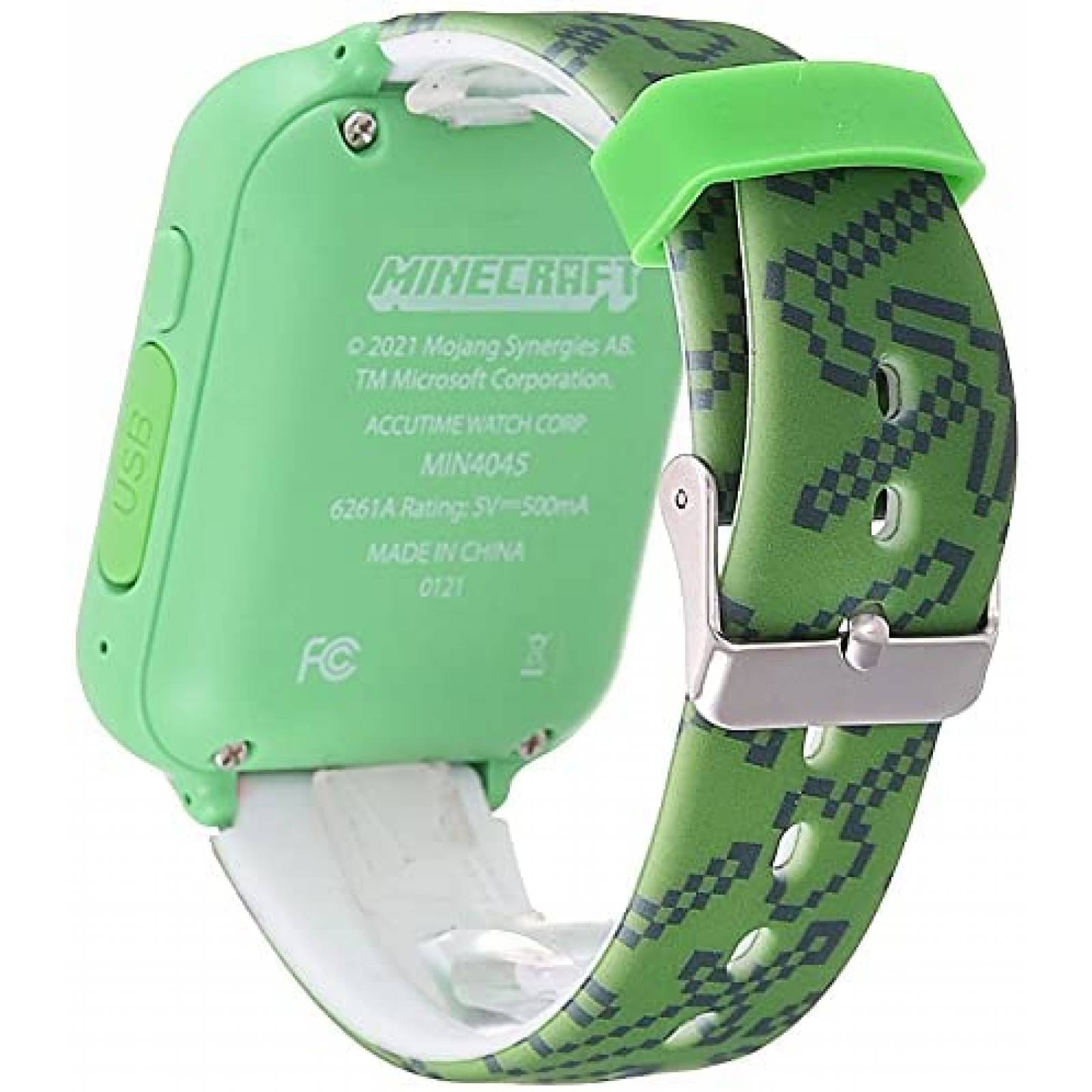 Smartwatch Minecraft MIN4045AZ USB Correa de Silicon -Verde