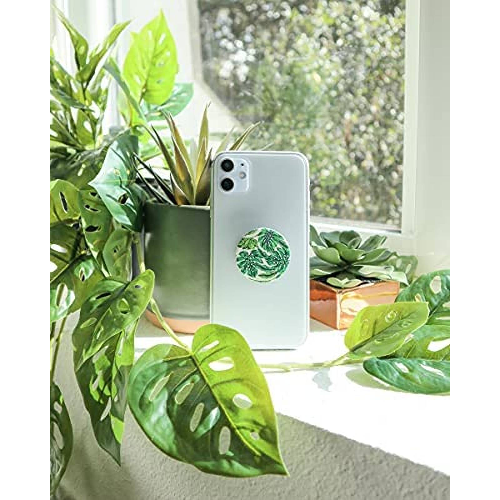 Soporte de Agarre PopSockets para Celular Monstera -Blanco
