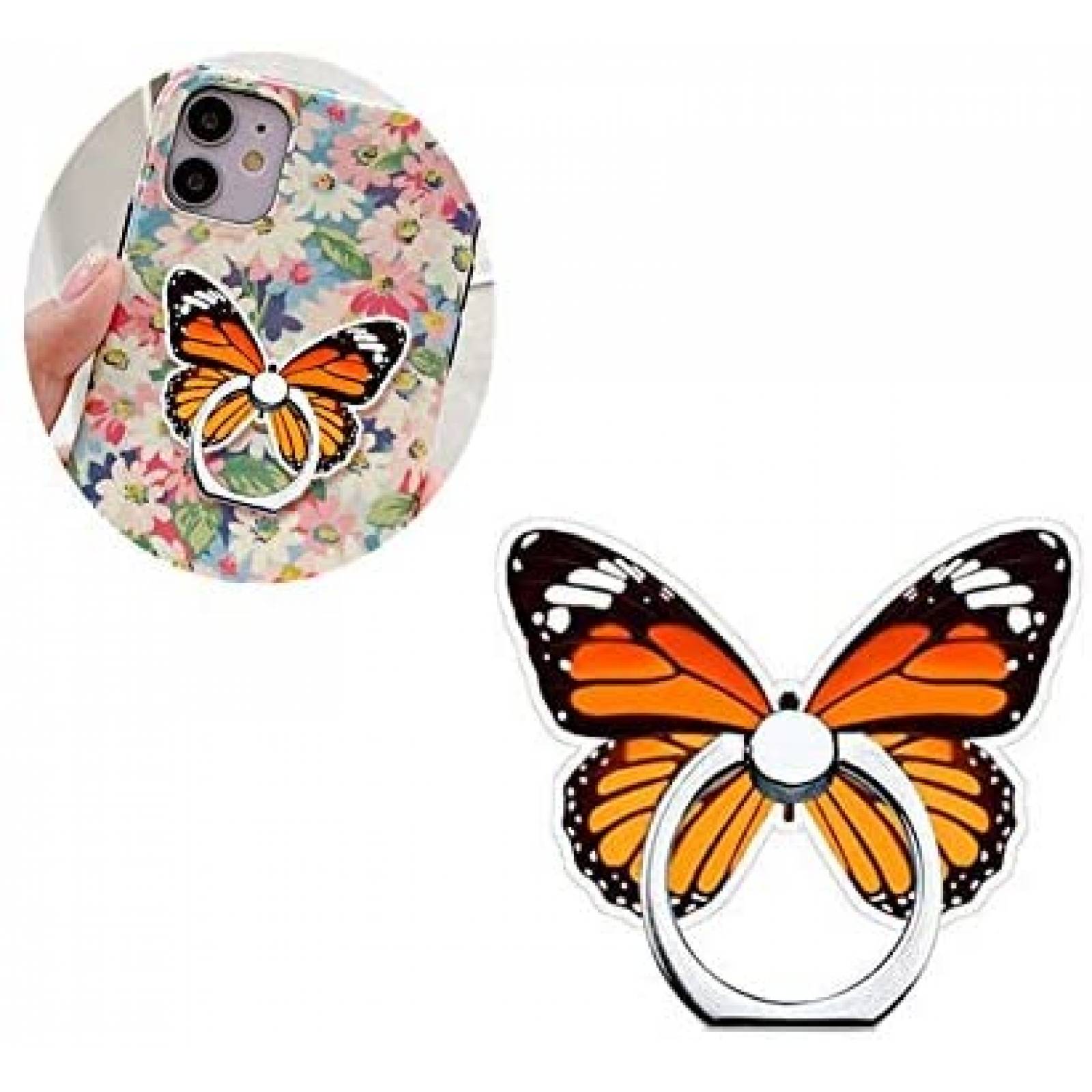 Agarradera para telfono AISIBO Mariposa 360 -Naranja