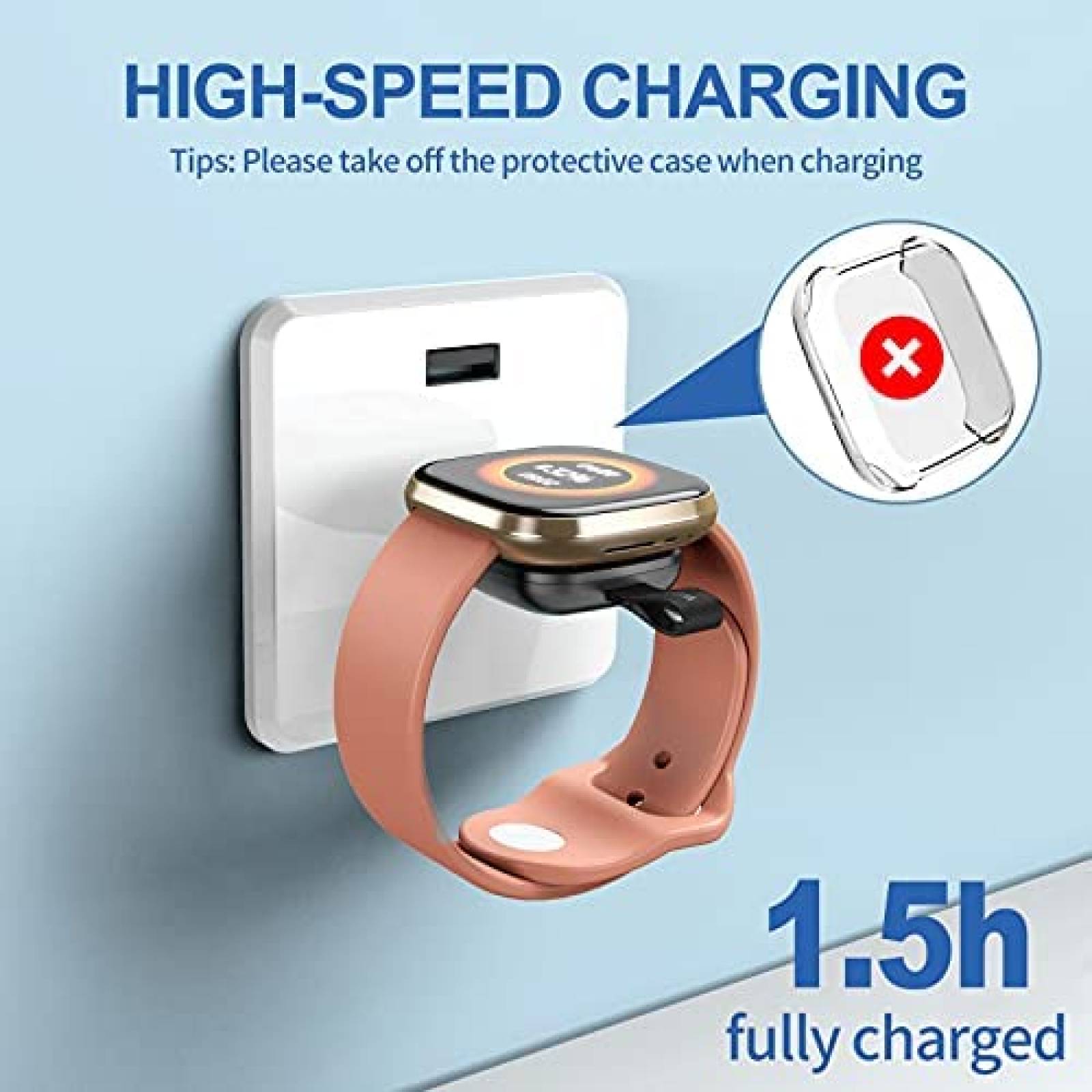 Cargador para Fitbit Versa 3 y Sense NEWDERY USB 2 unidades