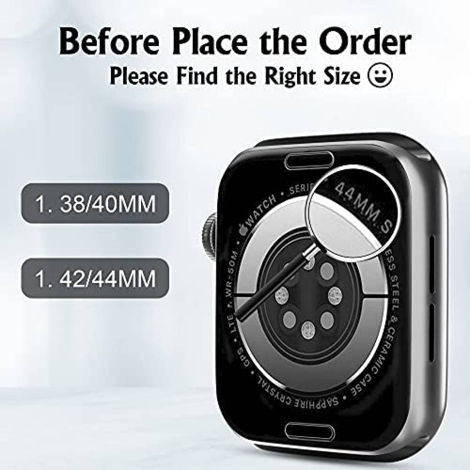 Banda de reloj Arae ajustable elstica 42mm 44mm -Negro