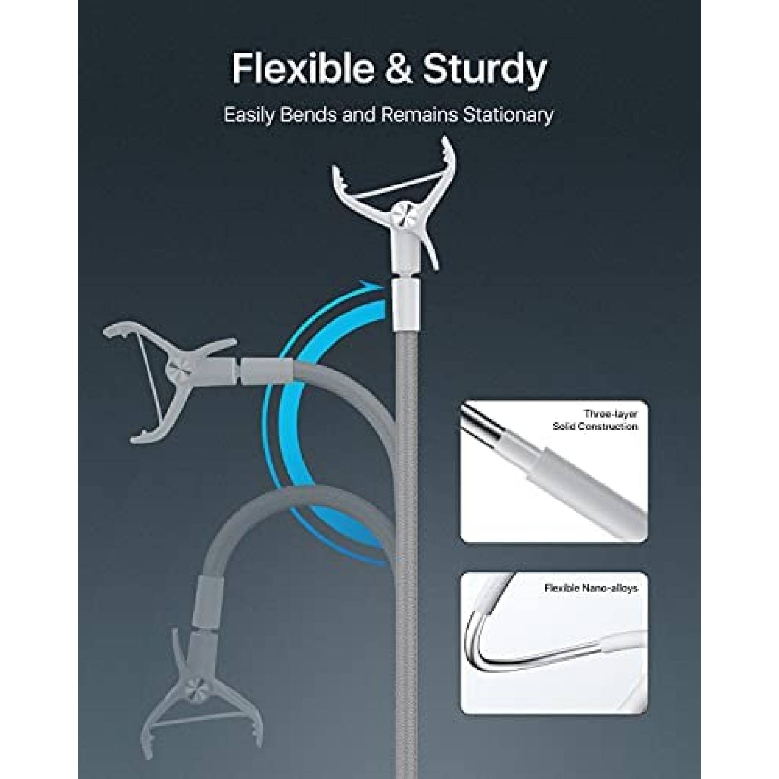 Brazo de Soporte p/Celular Andobil Gooseneck Flexible -Gris