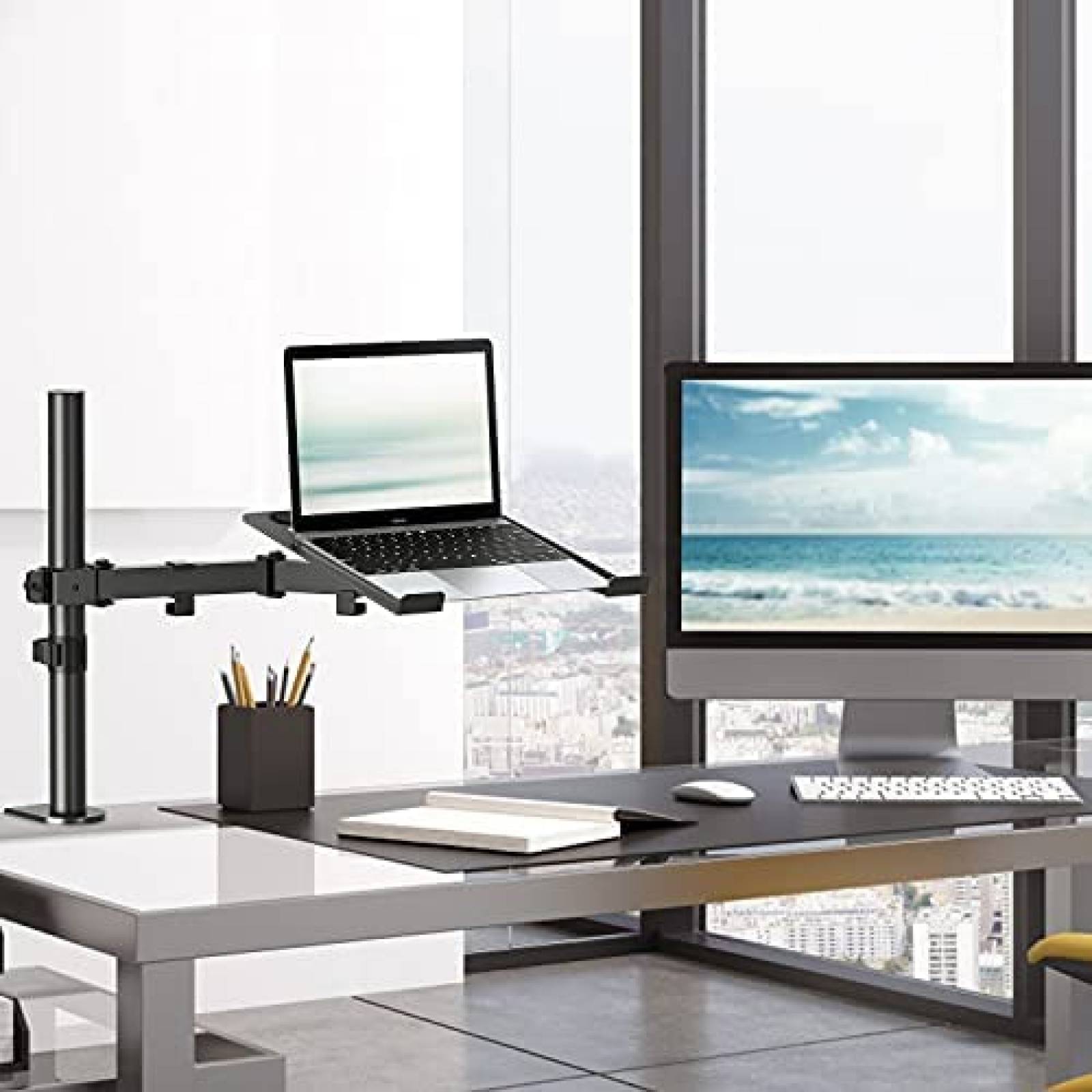 Soporte para computadora porttil MOUNTUP soporte de brazo