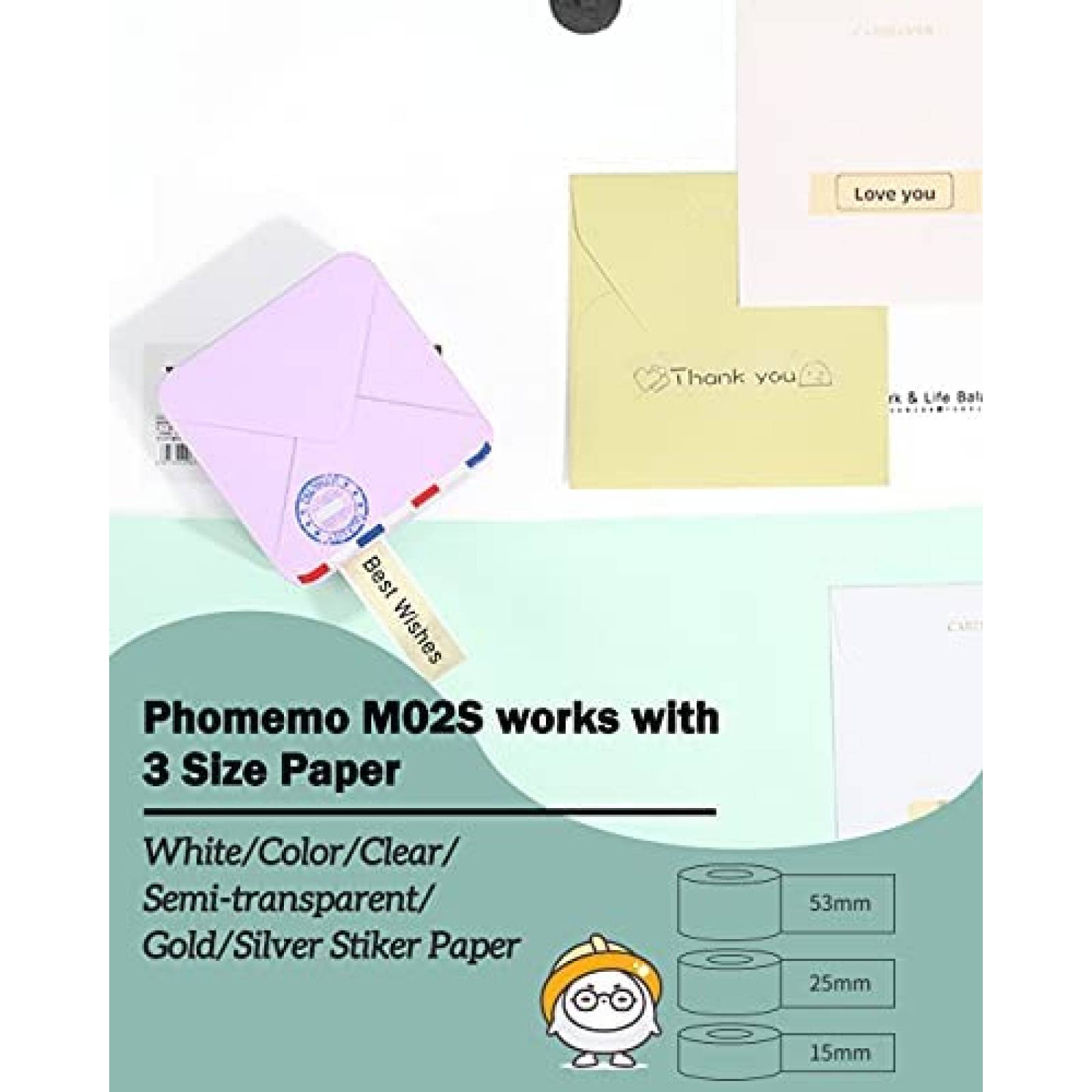 Impresora de Fotos Phomemo 300dpi Bluetooth Inkless -Morado