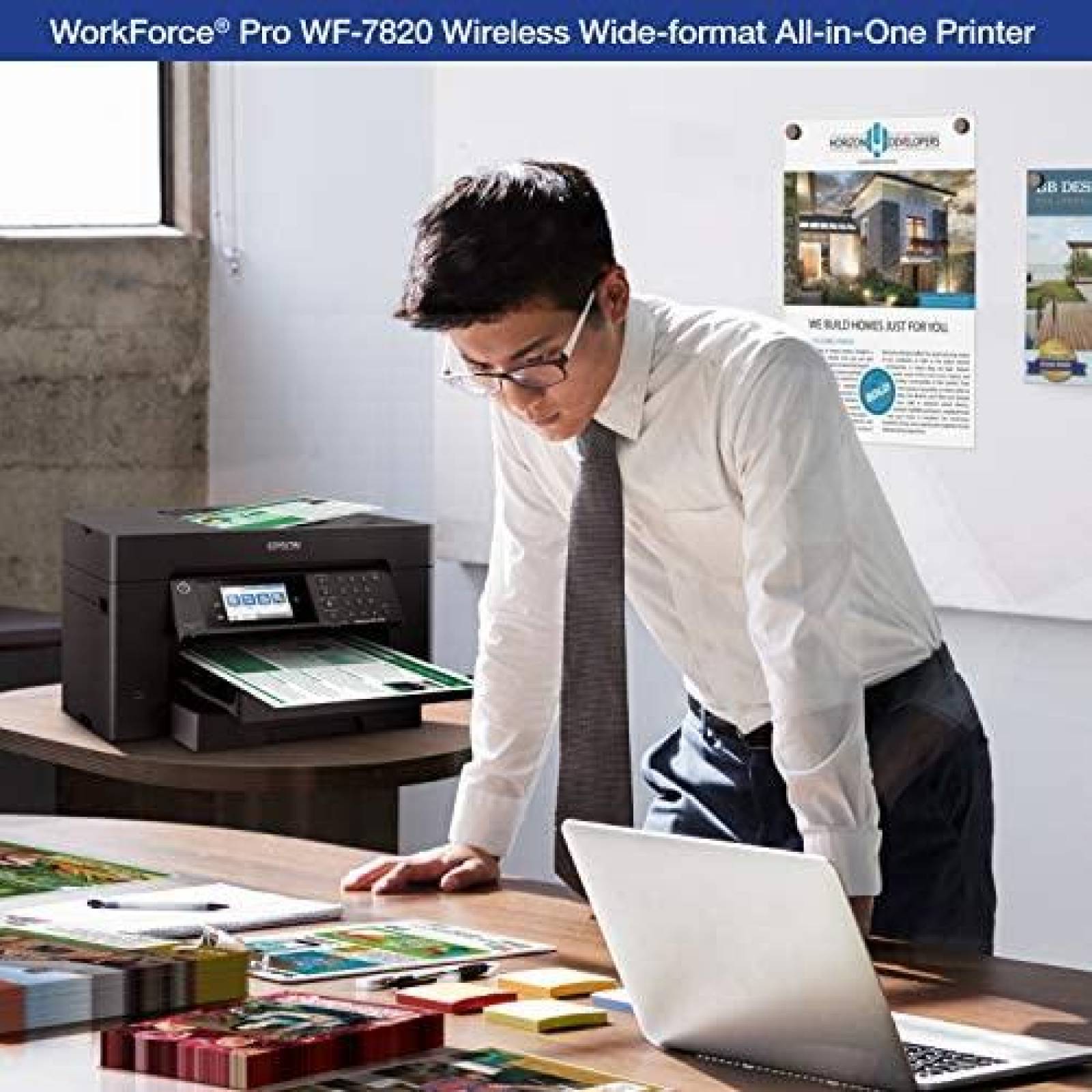 Impresora Epson Pro WF-7820 50 Hojas 13" x 19" -Negro