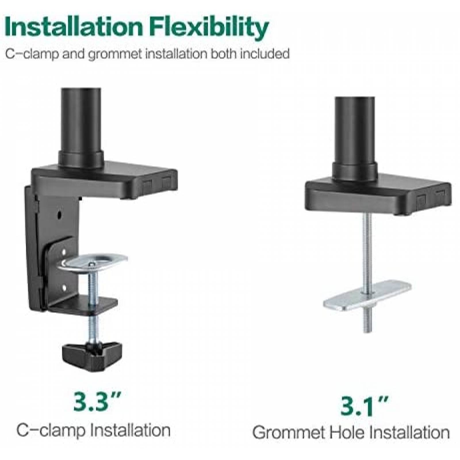 Soporte Triple de Televisin WALI GSDM003 27'' Premium