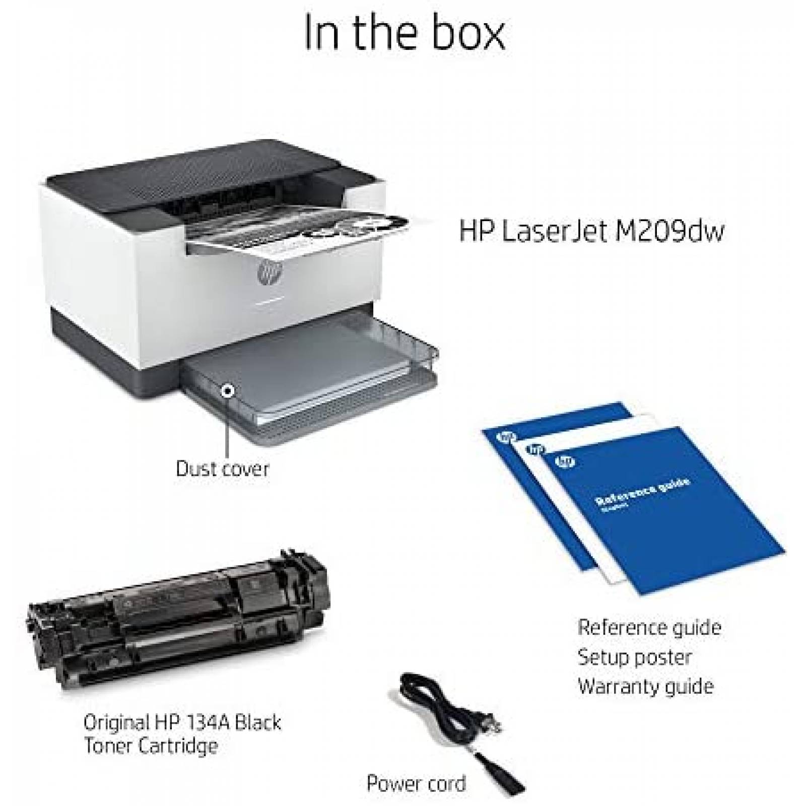 Impresora HP LaserJet M209dw Solo Blanco y Negro -Gris