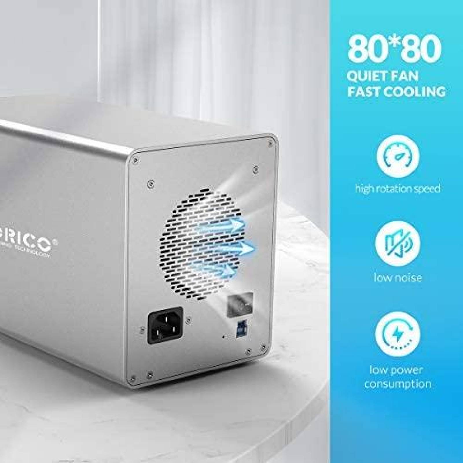 Carcasa de disco duro externo ORICO 4 Bay USB 3.0 a SATA