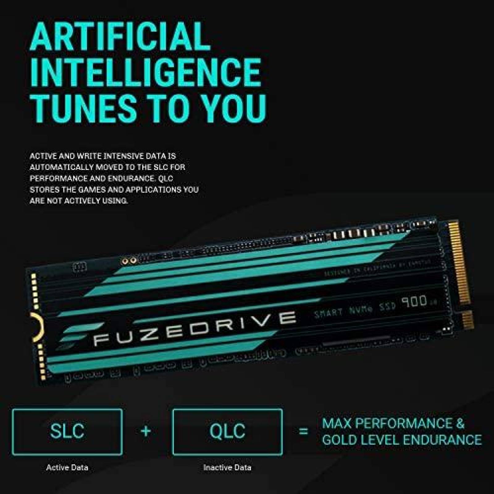 SSD The Enmotus Fuzedrive 900GB Gaming gen3 3470MB -Negro