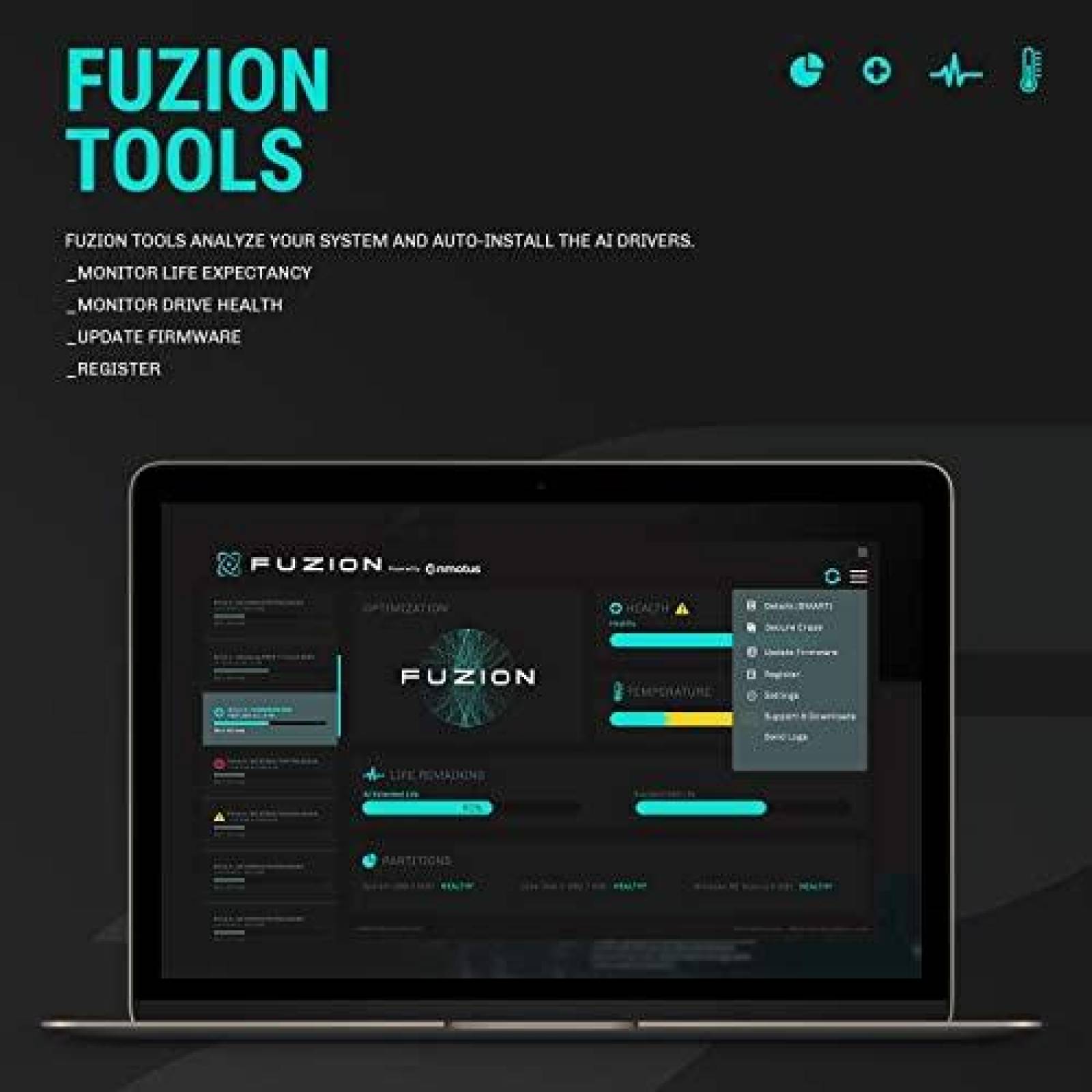 SSD The Enmotus Fuzedrive 900GB Gaming gen3 3470MB -Negro