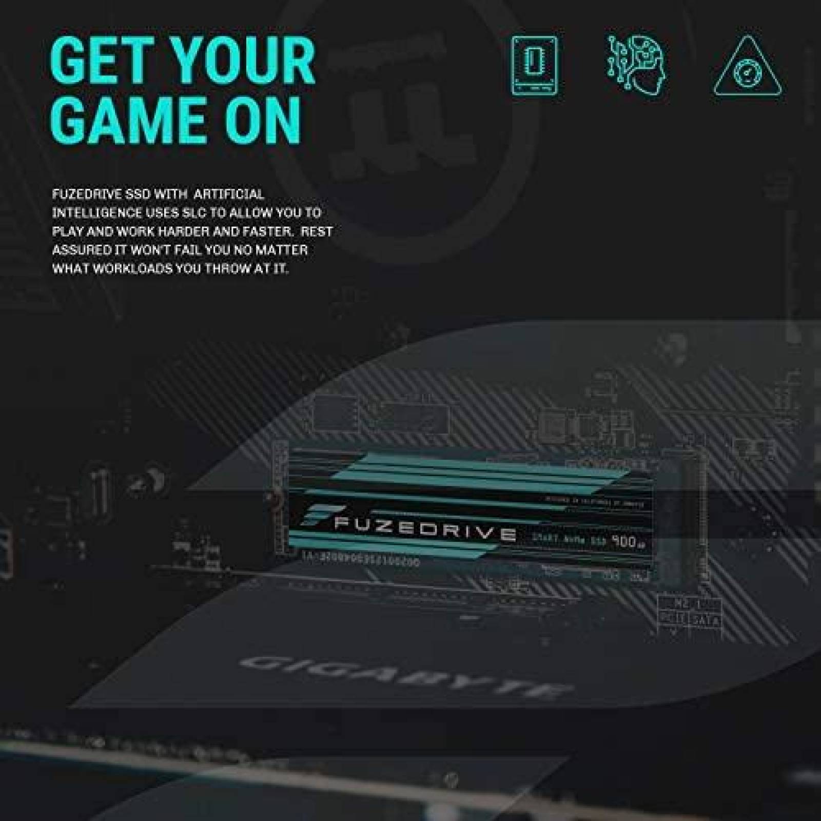 SSD The Enmotus Fuzedrive 900GB Gaming gen3 3470MB -Negro