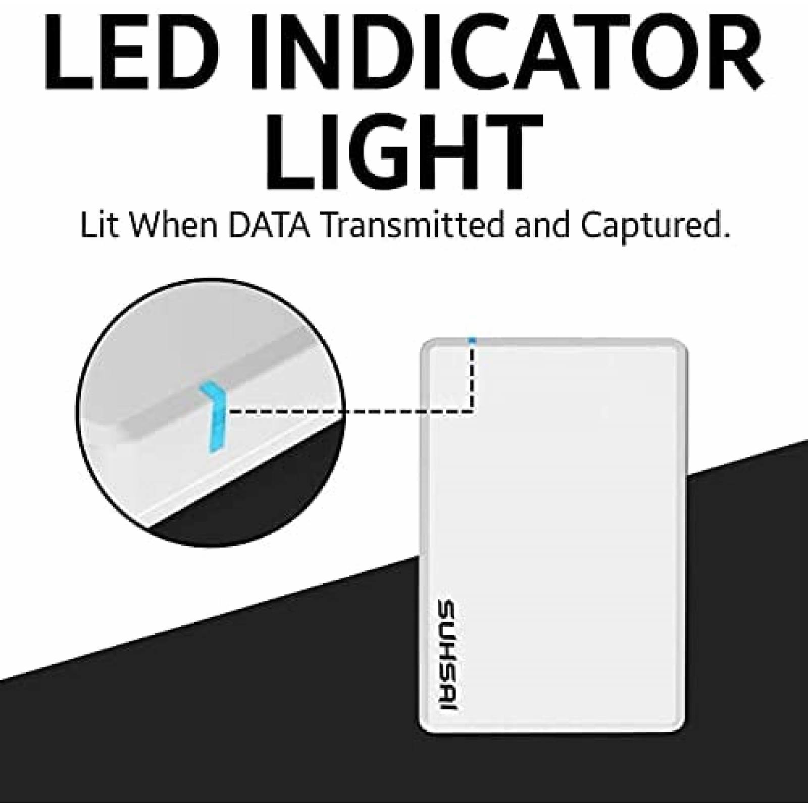 Disco Duro Externo SUHSAI USB Ligero Porttil 500GB -Blanco