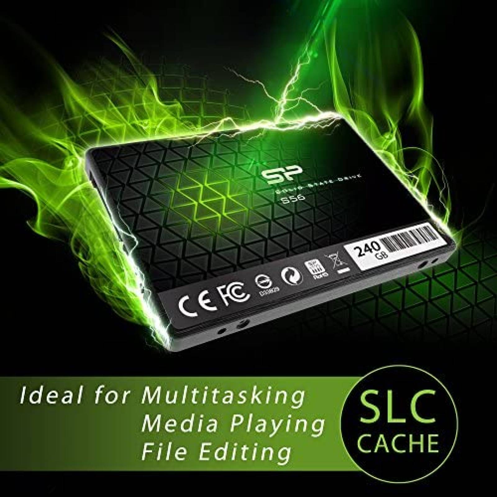 Unidad de Estado Slido Silicon Power 240GB 530Mbps -Negro