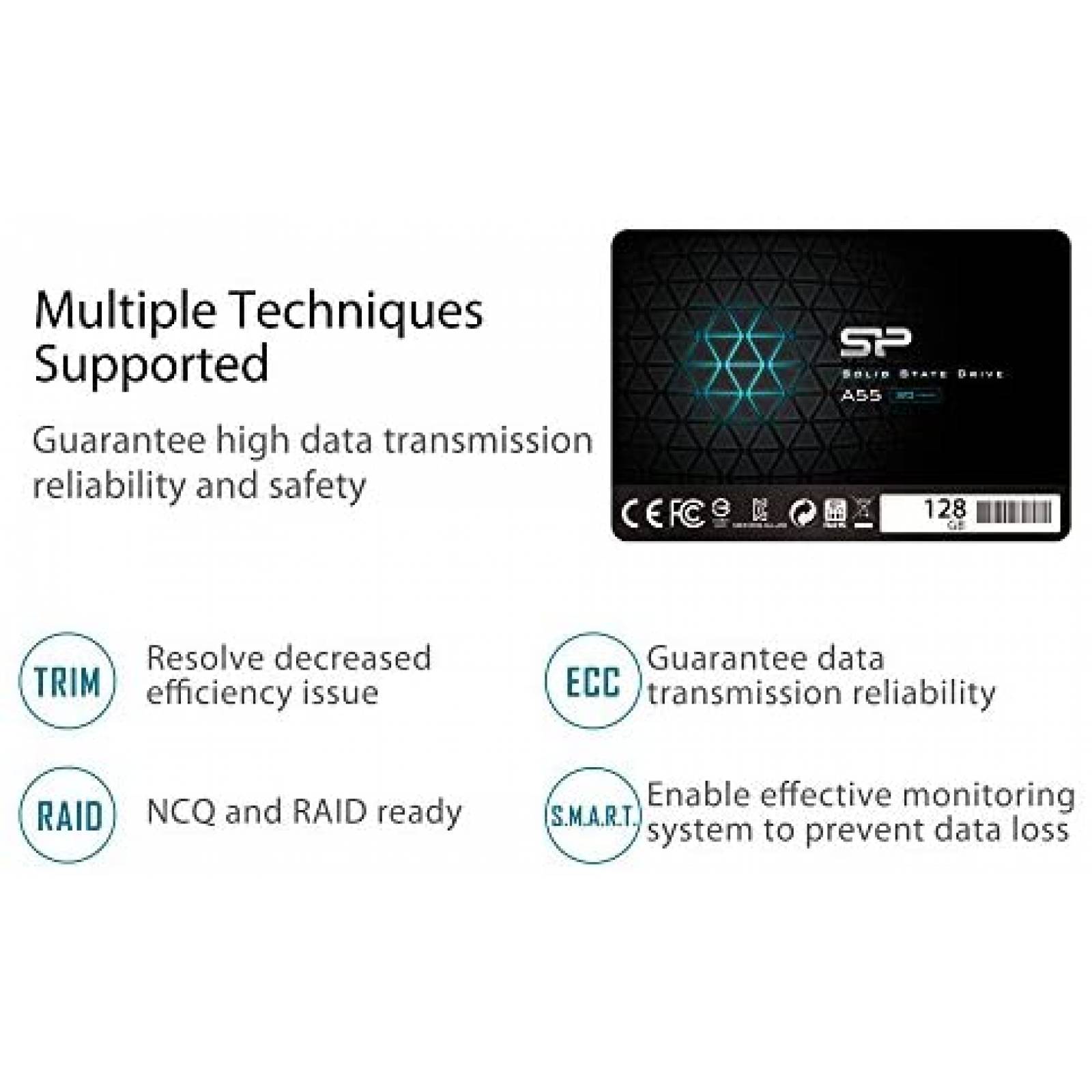 Unidad de Estado Slido SP Silicon Power 128GB SSD -Negro