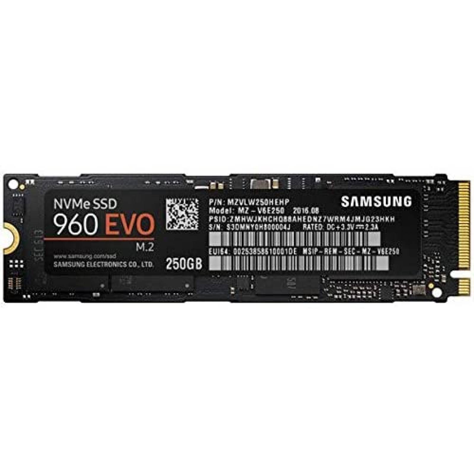 Memoria Samsung 960 Evo 250GB PCIe 3.0 x4 NVM Express SSD