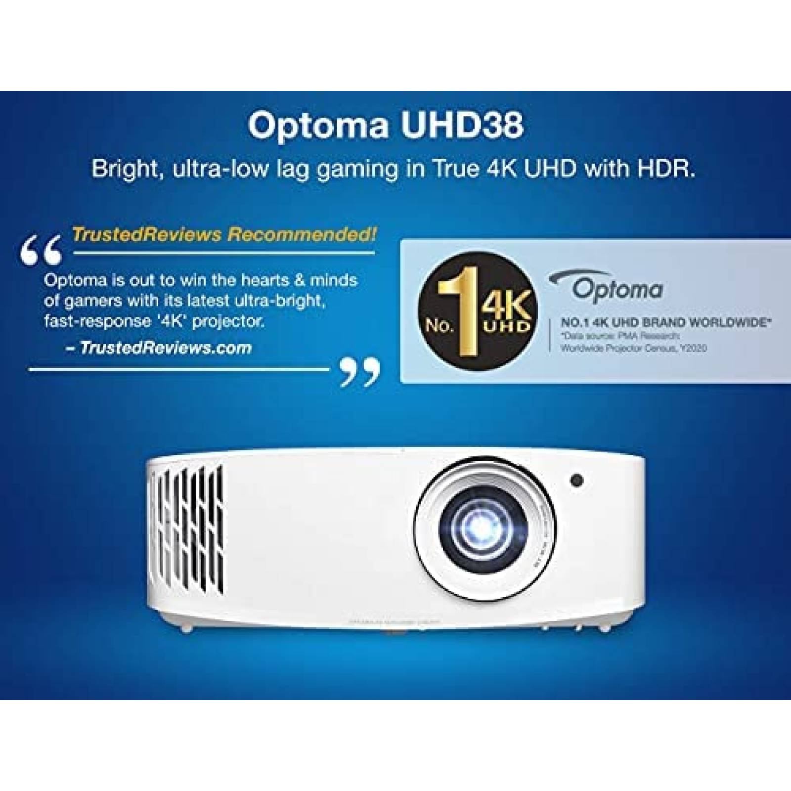 Proyector Optoma UHD38 1080p 4000 Lum 240Hz -Blanco