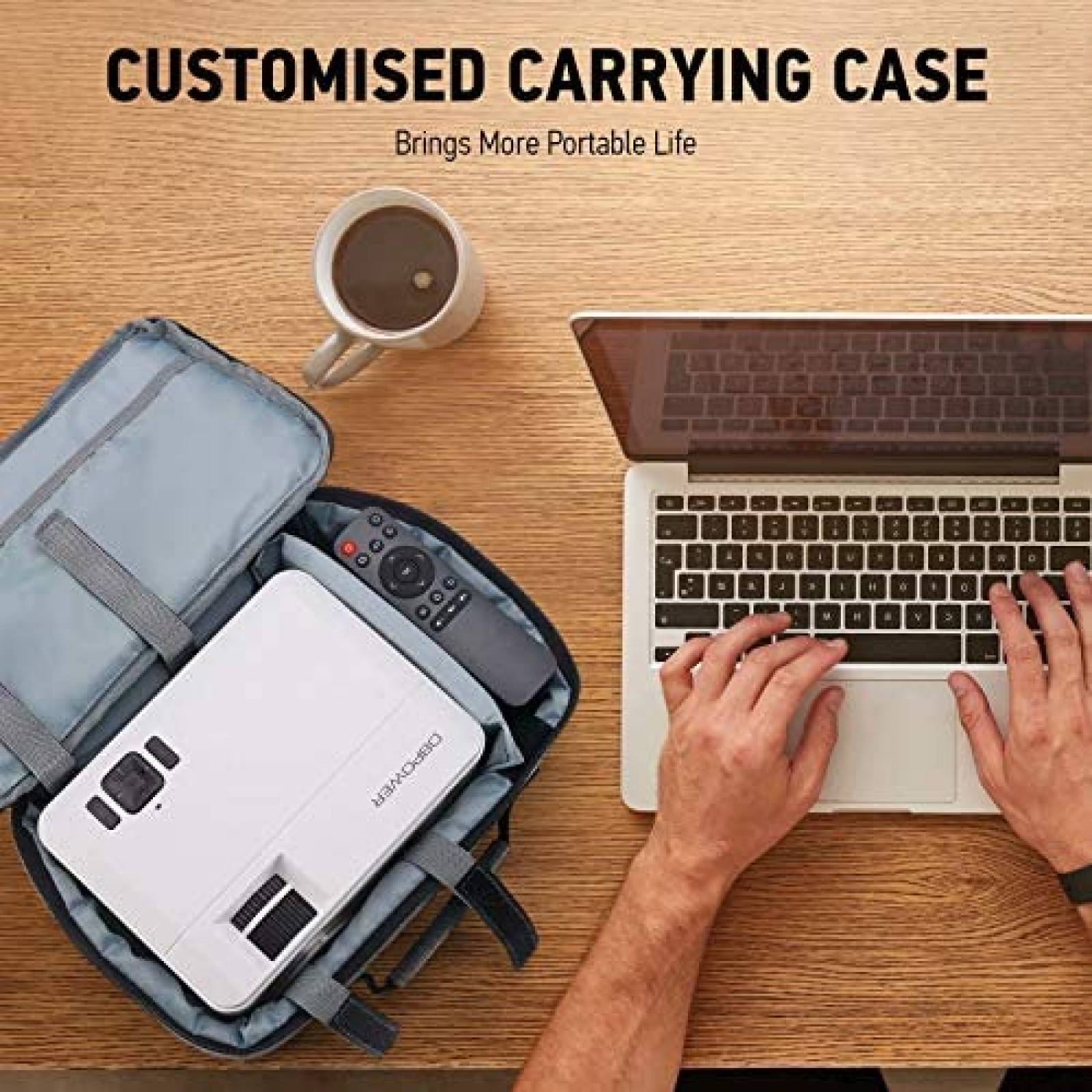 Proyector DBPOWER Mini Porttil 1080p 5500 luxes de 200"