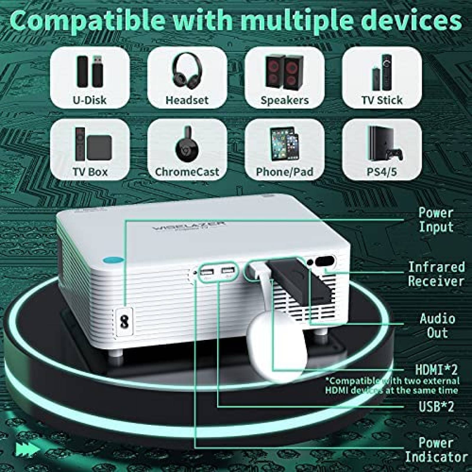 Proyector WISELAZER A30 WiFi Bluetooth 4K compatible