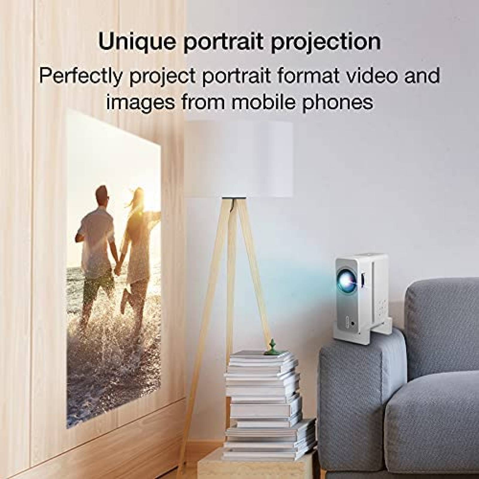 Proyector EZCast Beam H3 5GHz 1080p de 10600 Lumenes -Gris