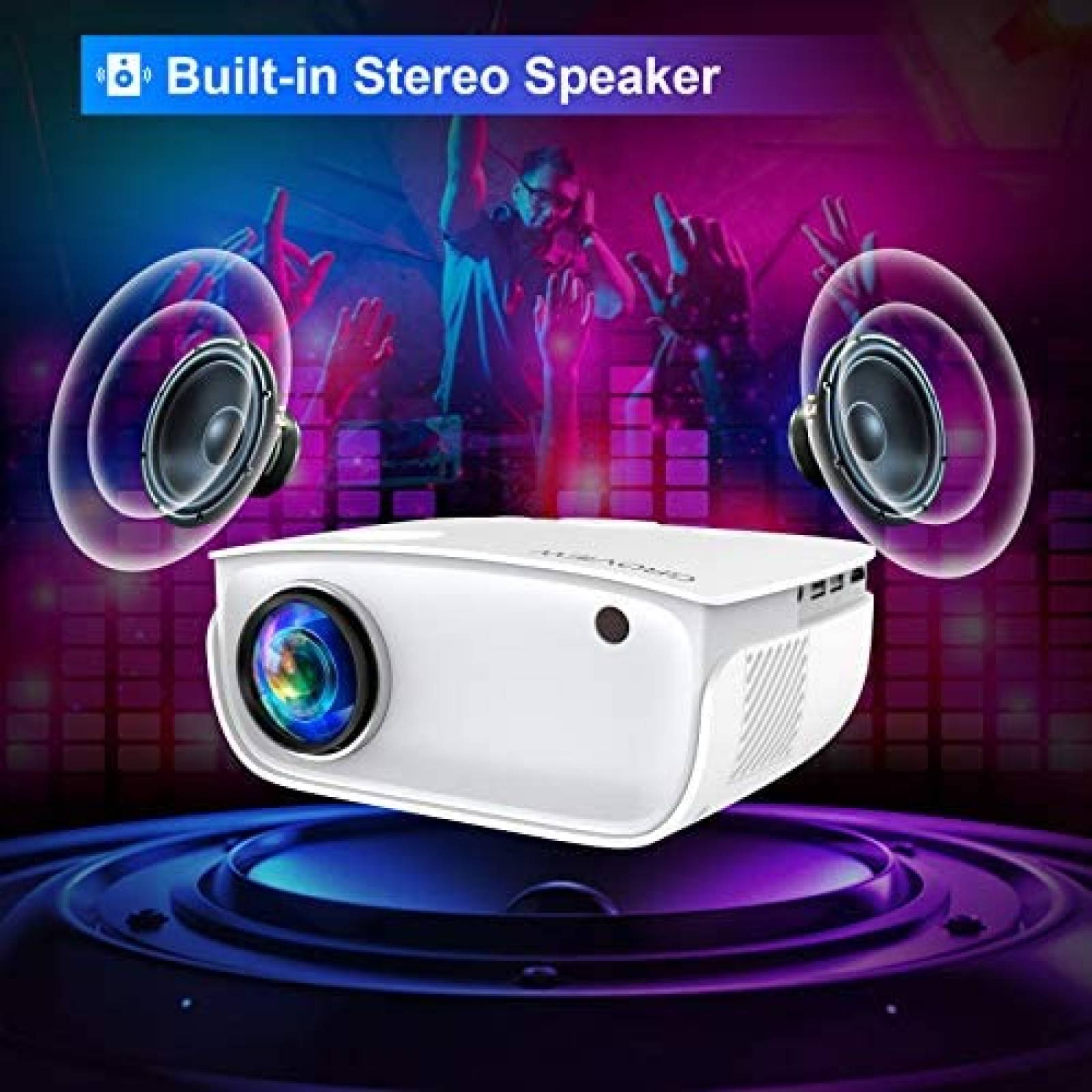 Proyector Groview con Wifi Bluetooth 1080p Full HD Compatible con