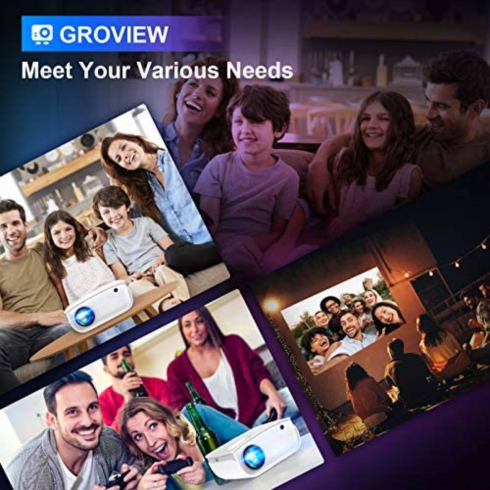 Proyector GROVIEW RD850 100" Full HD 1080p -Blanco