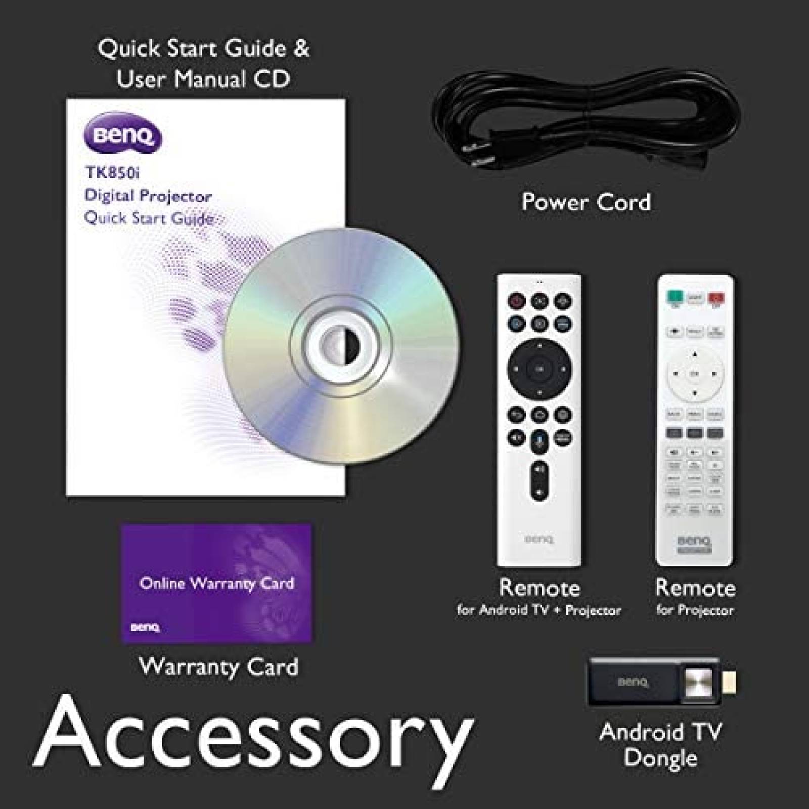 Proyector BenQ TK850i True 4K HDR 3000 Lumens Android 3D