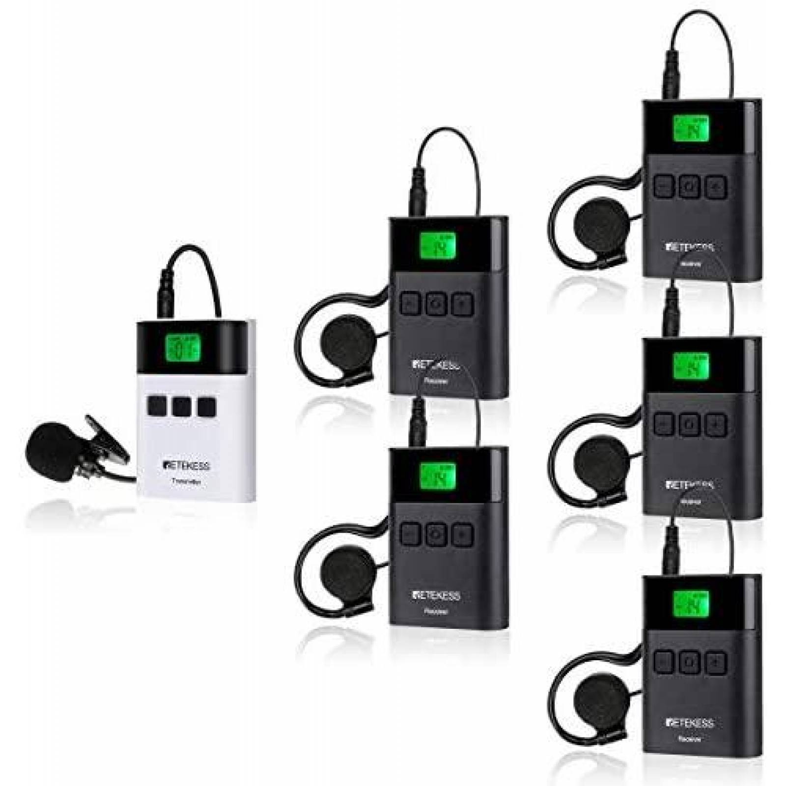 Audio transmisor Retekess FF9488A-F9488BX5 5 receptores