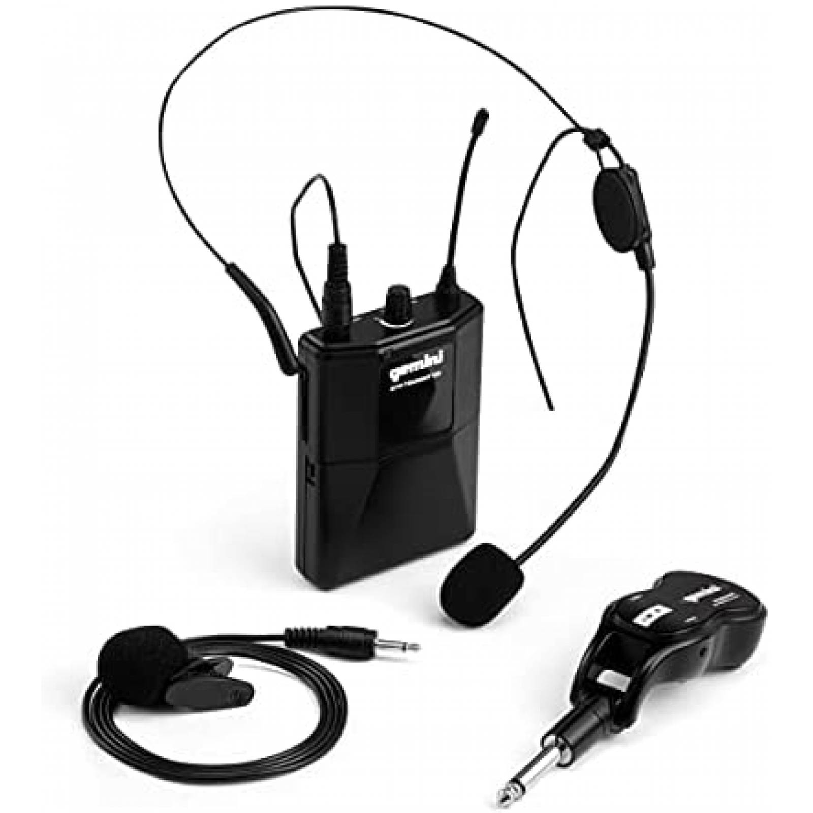 Micrfono de solapa Gemini Sound con adaptador inalmbrico