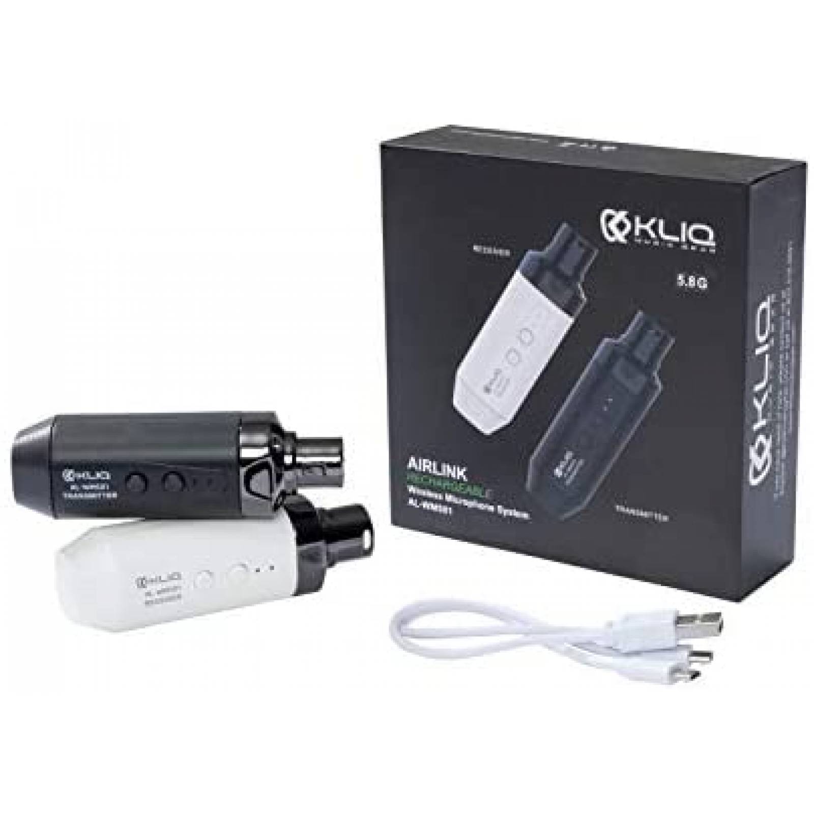 Kit de Audio KLIQ Music Gear Transmisor+Receptor Recargables