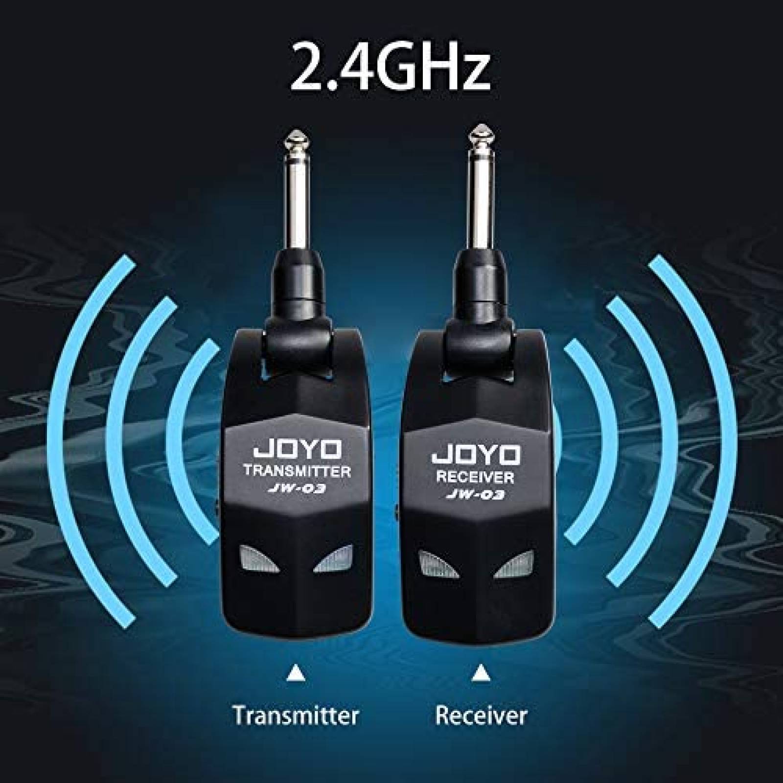 Transmisor y Receptor JOYO JW-03 2.4GHz para Guitarra -Negro