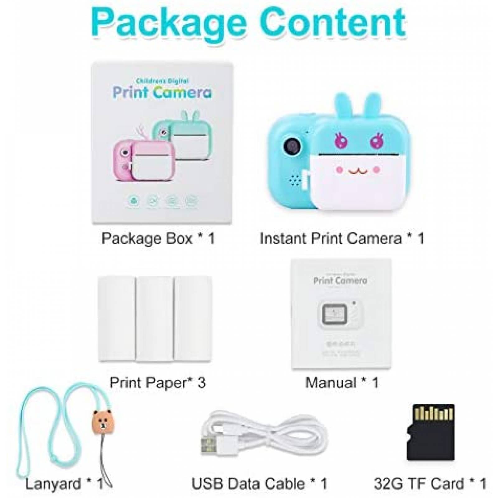 Cmara Infantil MiniBear Digital 40MP 2.4" 32GB Selfie