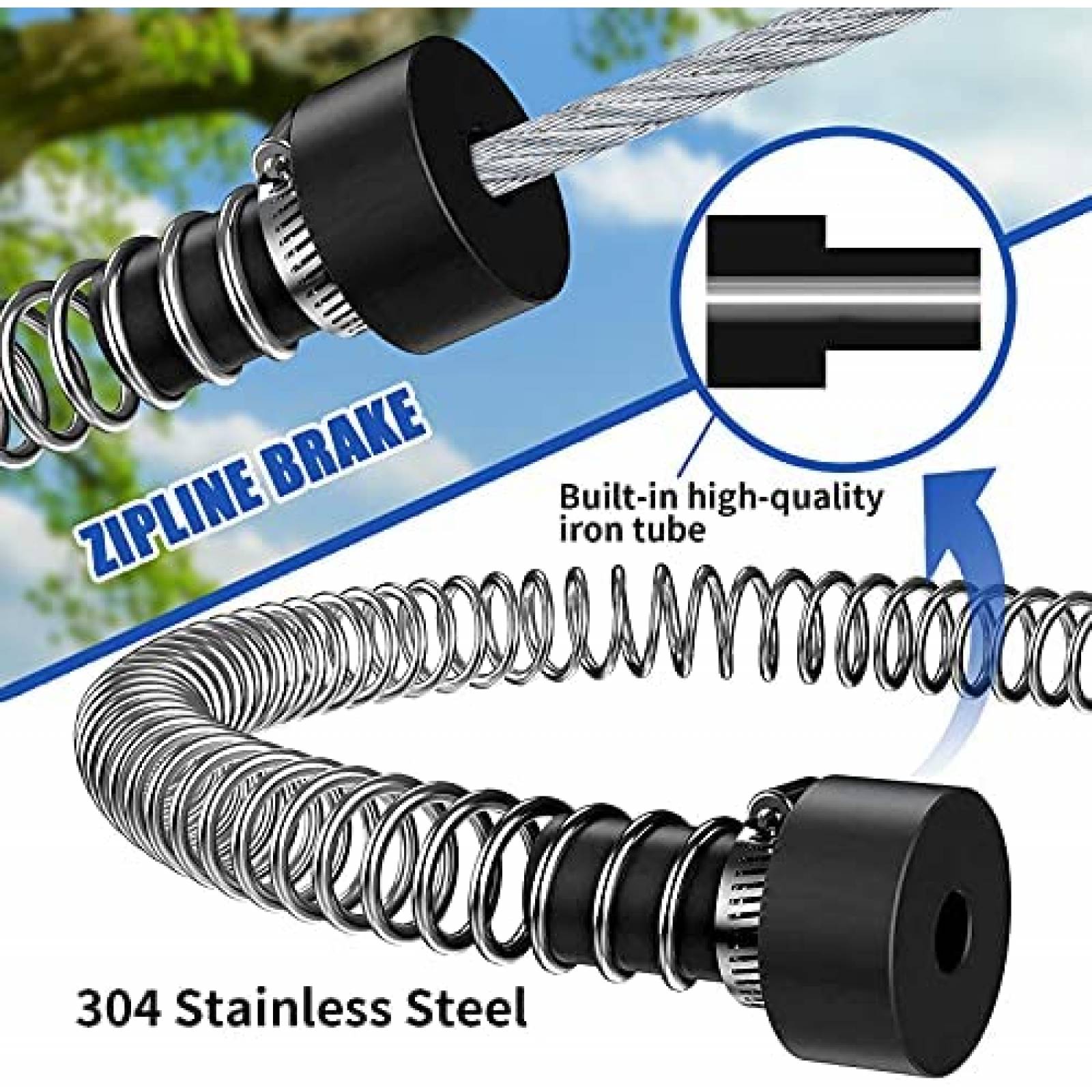 Tirolesa para nios HOKINETY Zip line 120 pies Equipo 330lb