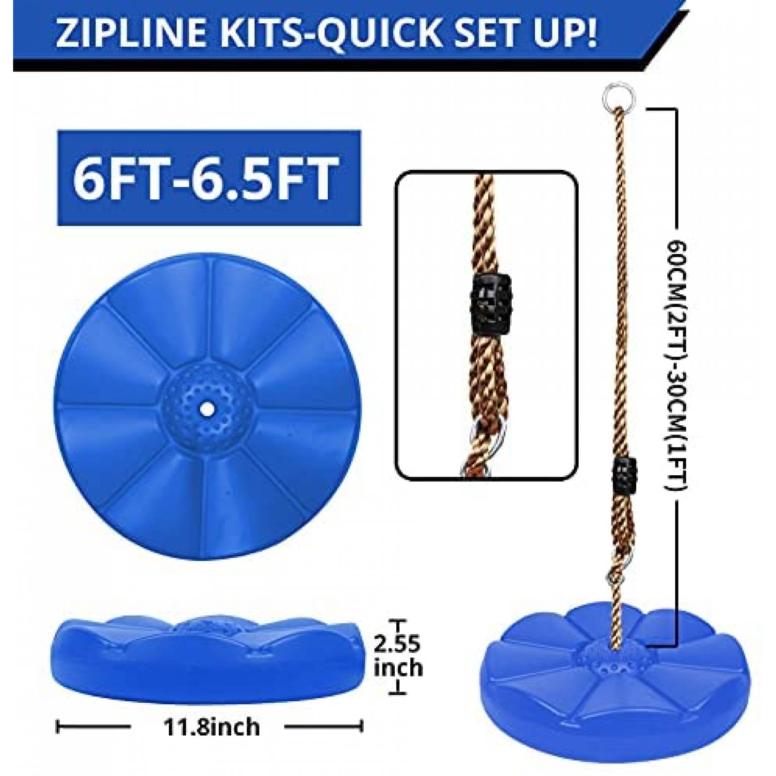 Tirolesa para nios HOKINETY Zip line 120 pies Equipo 330lb