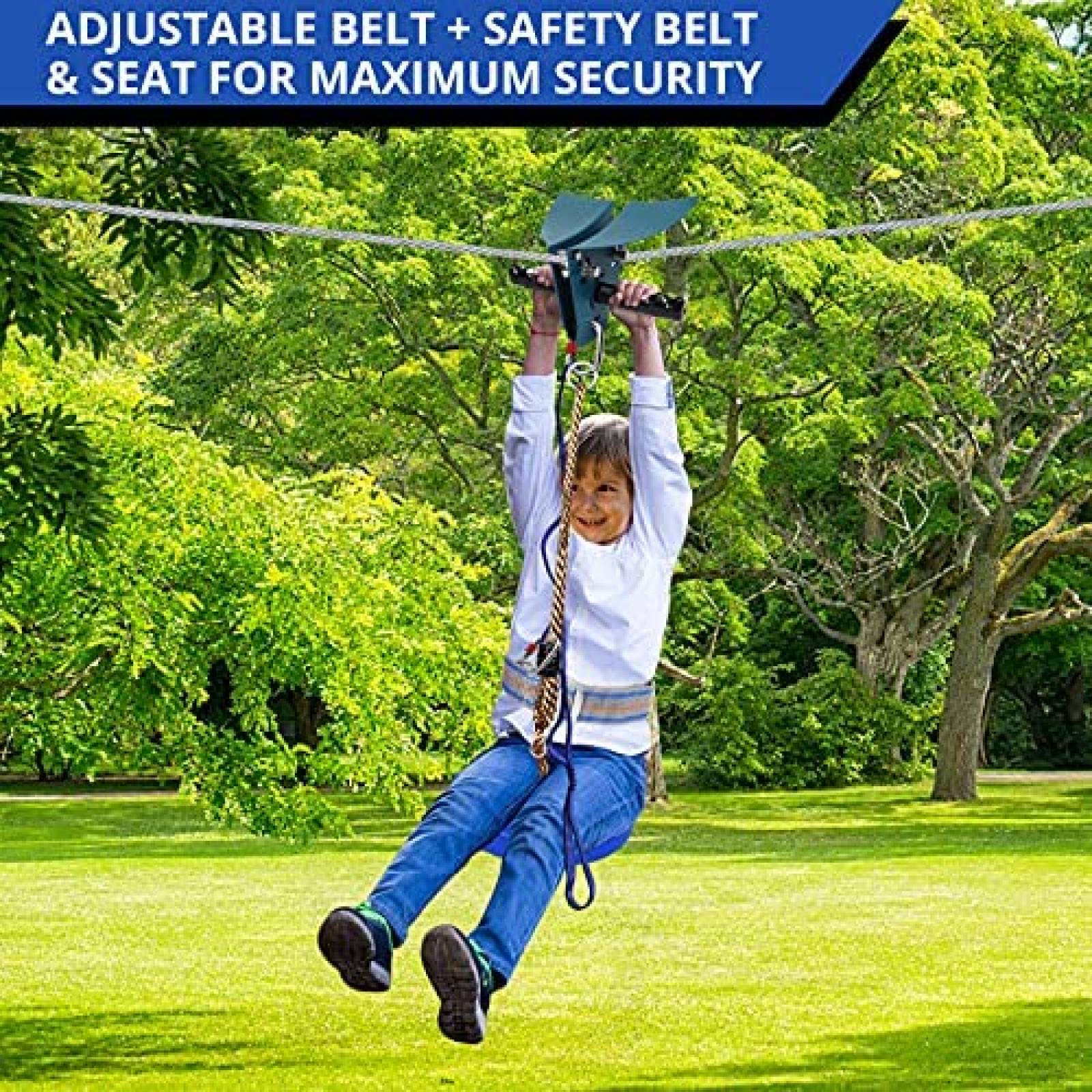 Tirolesa para nios HOKINETY Zip line 120 pies Equipo 330lb