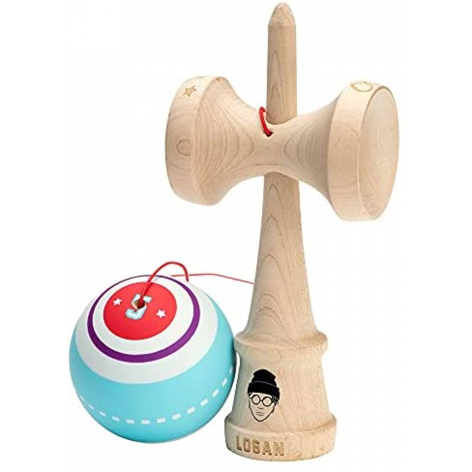 Juguete de destreza Kendama USA Logan Tosta Pro madera