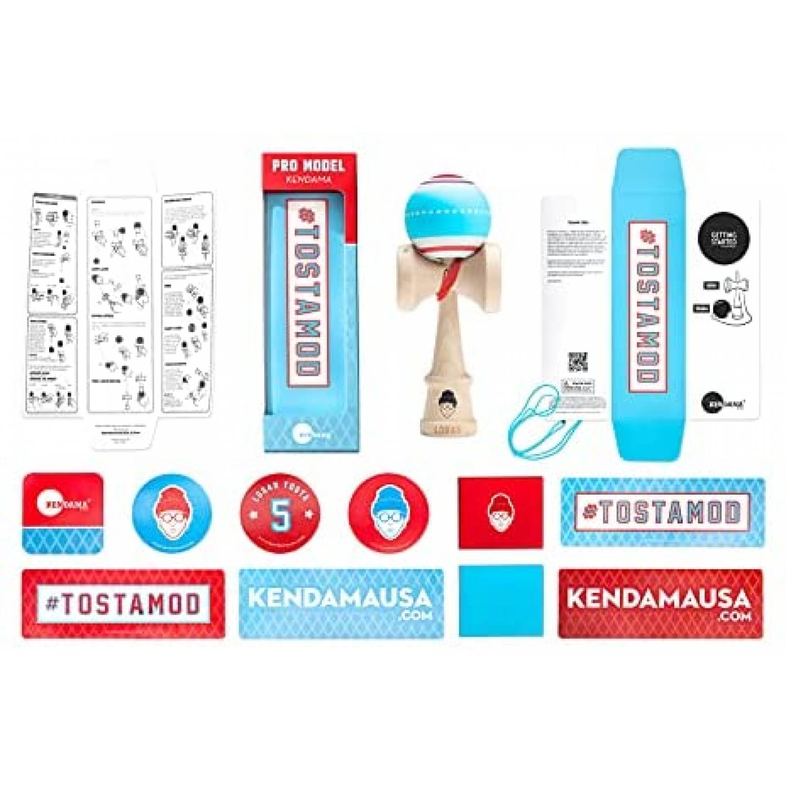 Juguete de destreza Kendama USA Logan Tosta Pro madera