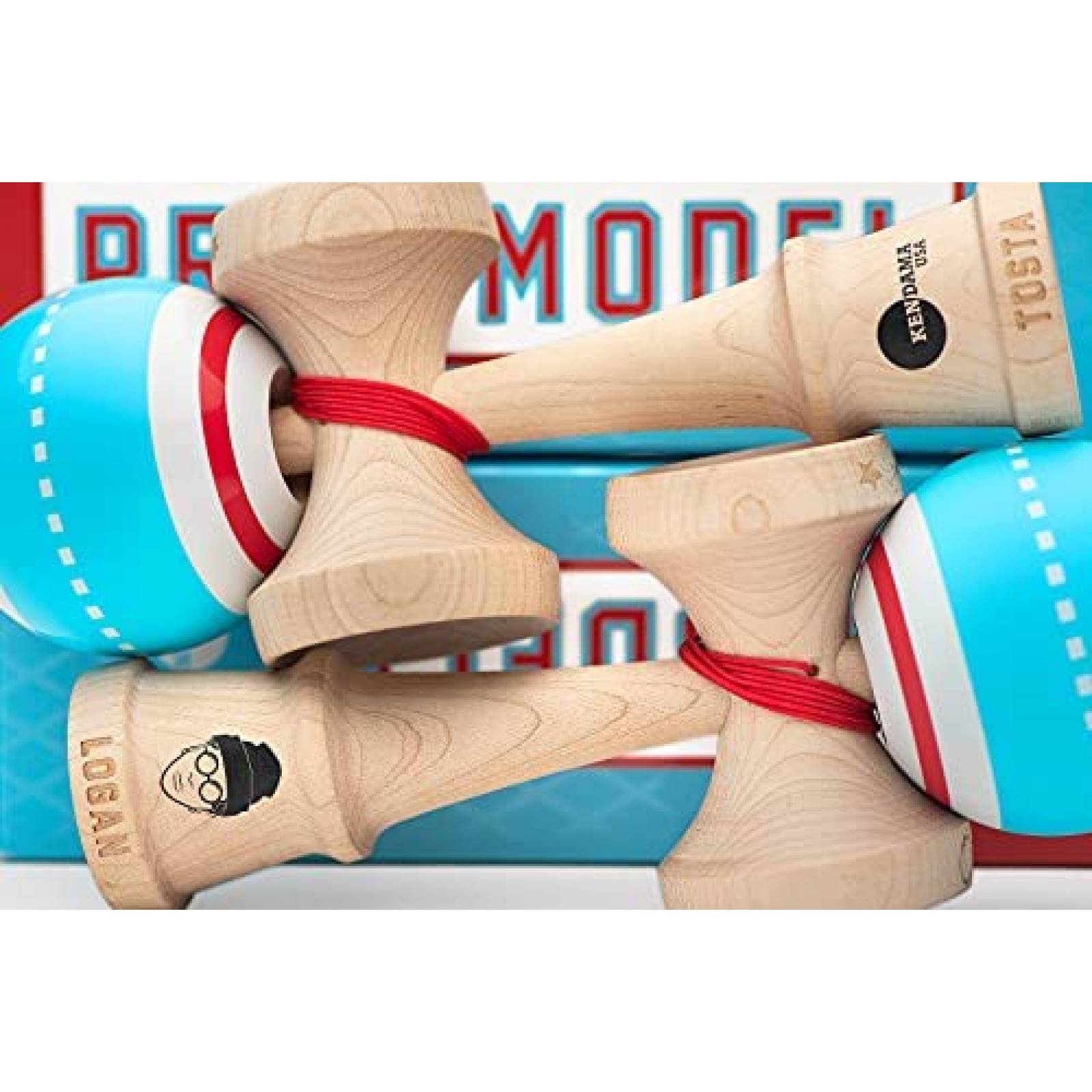 Juguete de destreza Kendama USA Logan Tosta Pro madera
