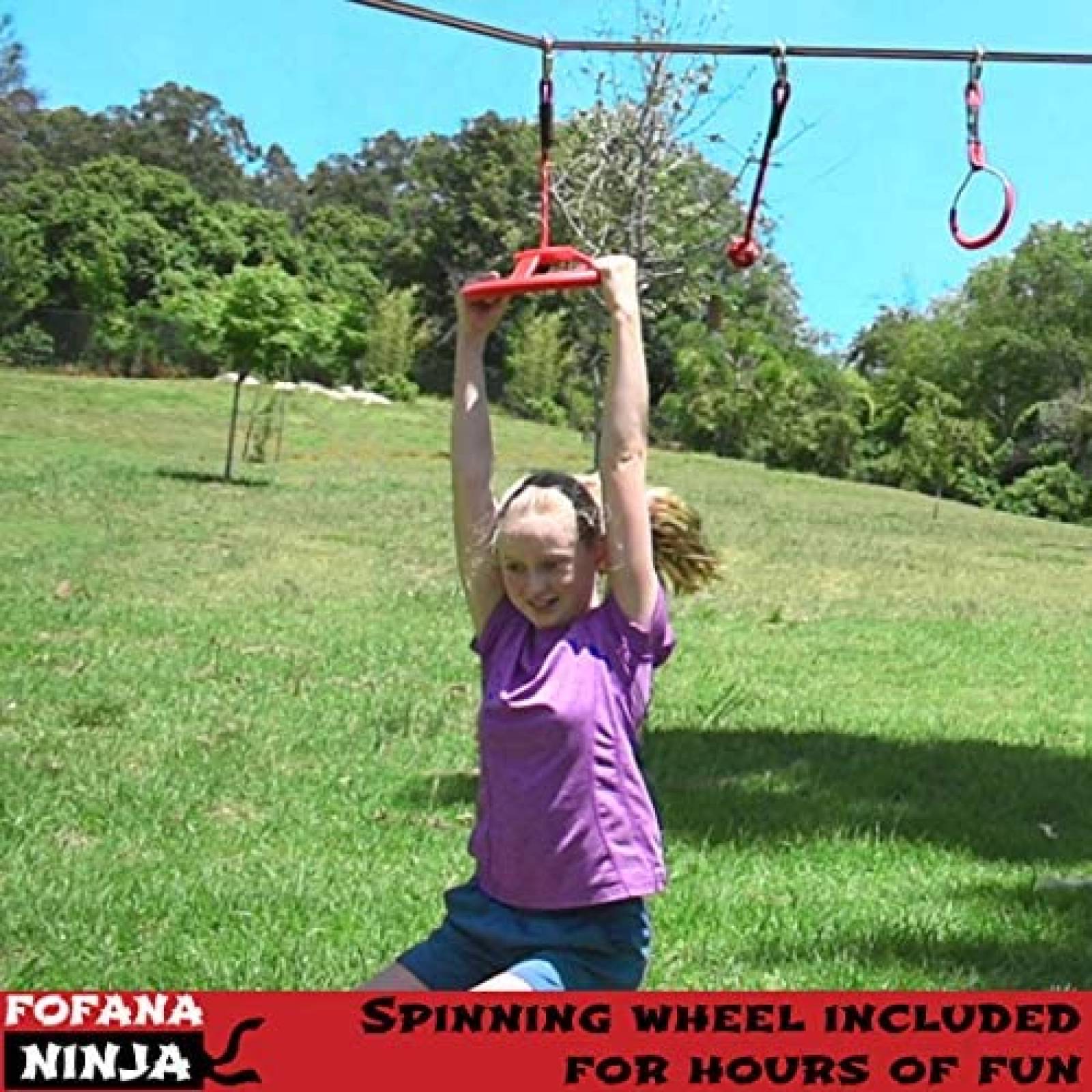 Tirolesa para nios Fofana 45 piezas Obstculos 8 aos y mas