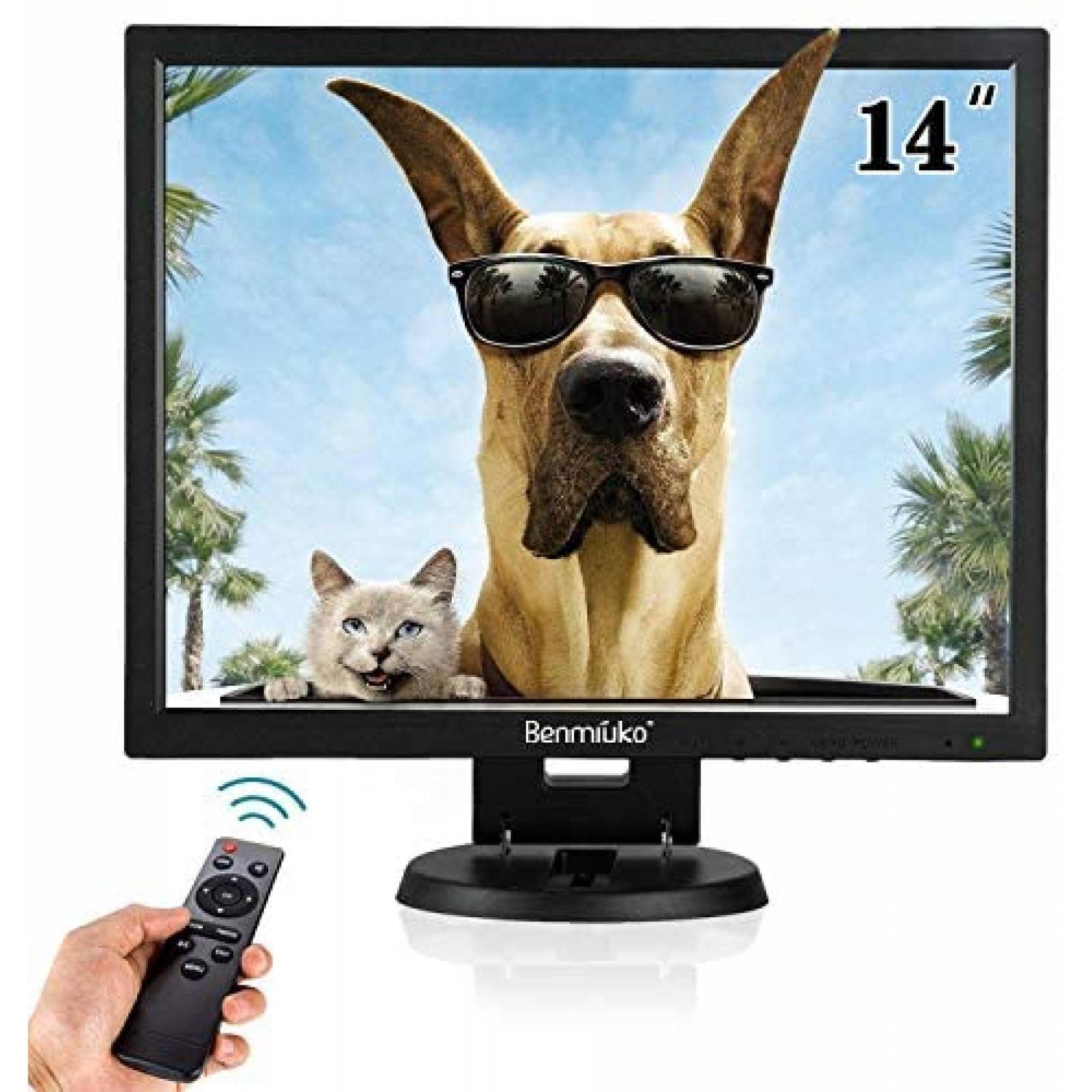Monitor Benmiuko de 14'' 1024x768 HD HDMI/USB/VGA -Negro