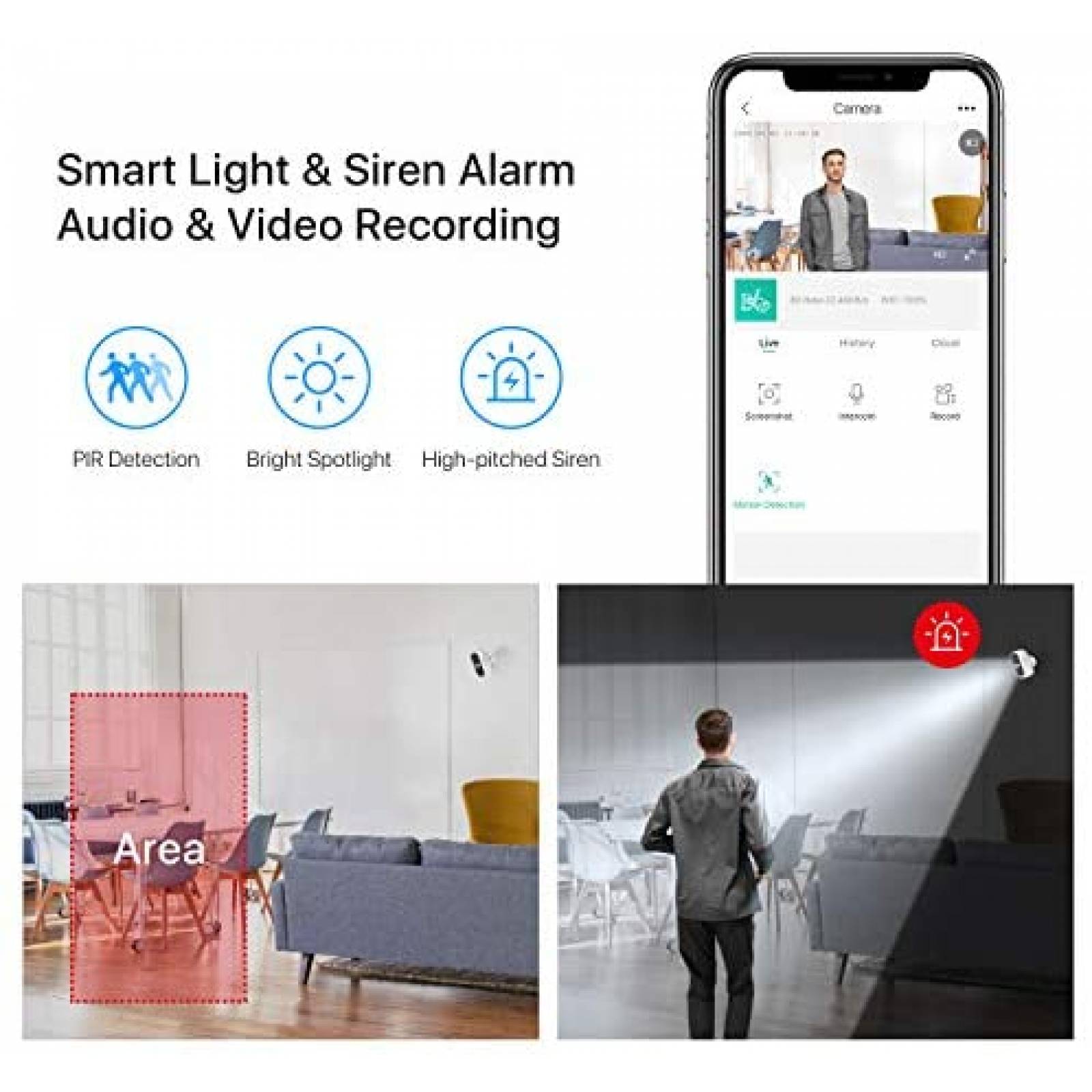 Cmara Seguridad ZOSI C1 WiFi Audio Visin Nocturna -Blanco