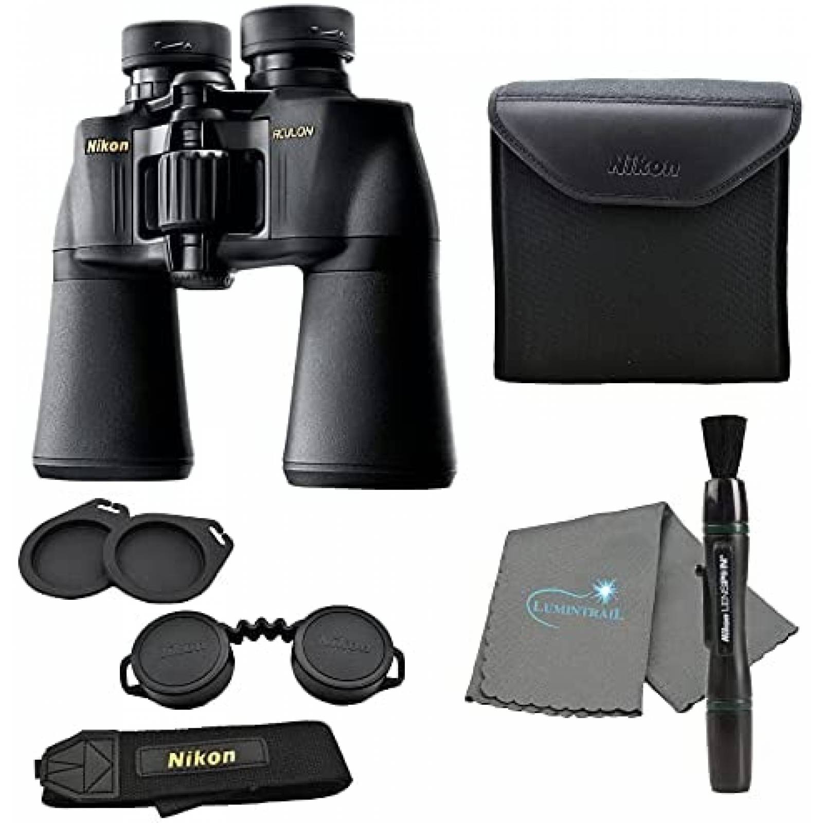 Binoculares Nikon Aculon A211 de 10x50 con Accesorios -Negro