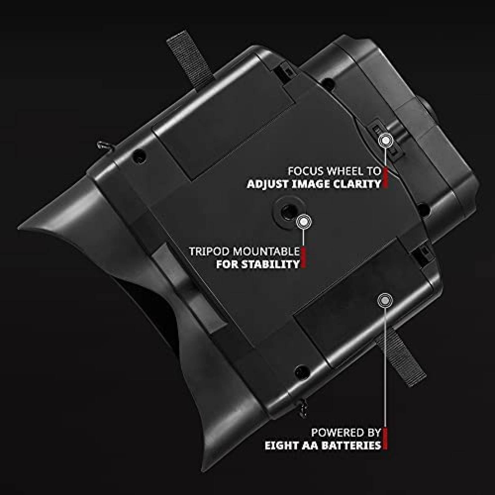 Binoculares Hike Crew Digital con Visin Nocturna -Negro