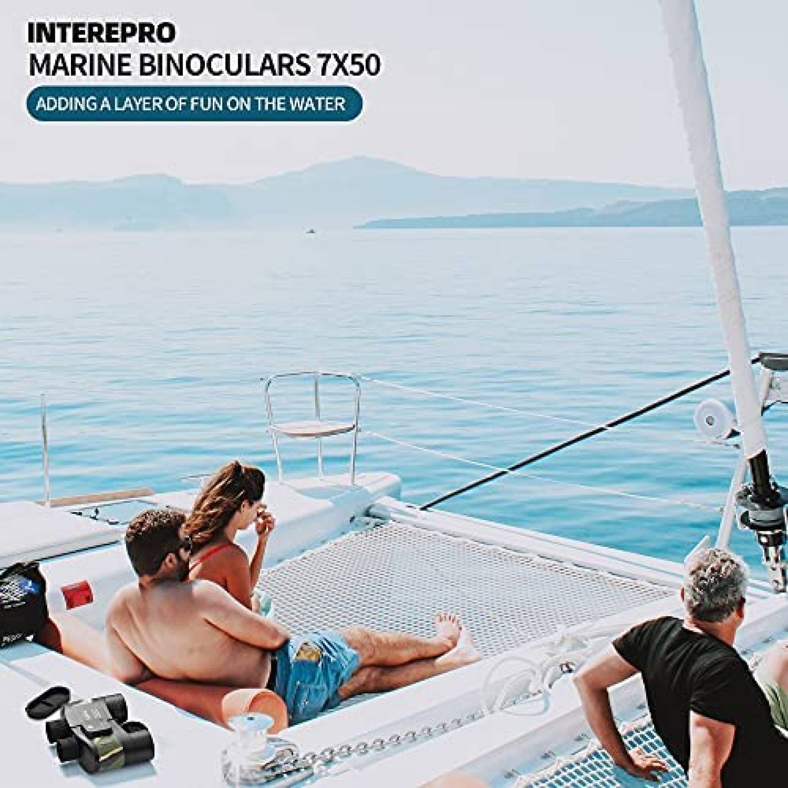 Binoculares INTEREPRO 7x50 Impermeables Tipo Marine -Negro
