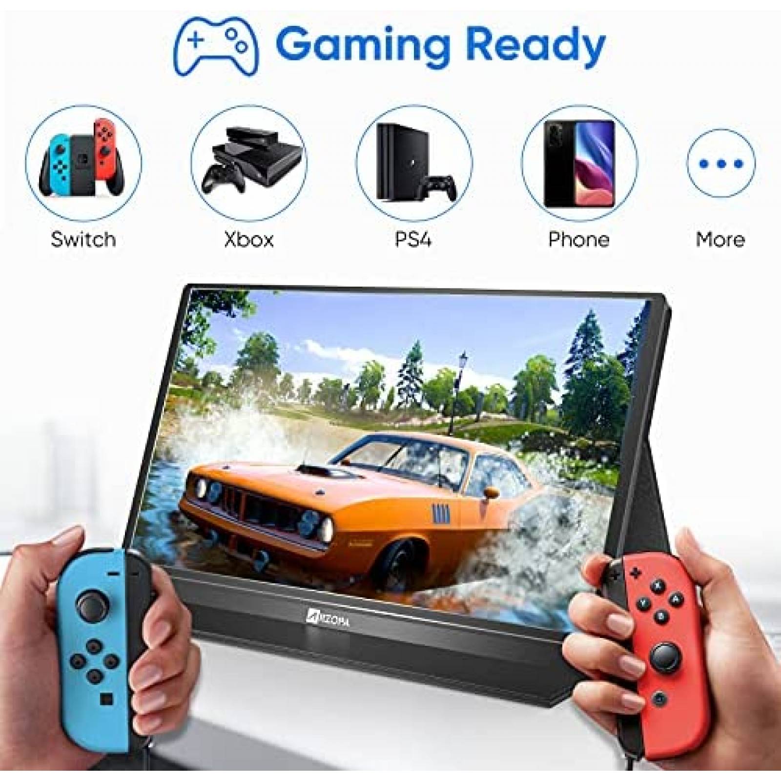Monitor Arzopa Z1 15.6" 1080p USB C Gaming HDMI -Negro