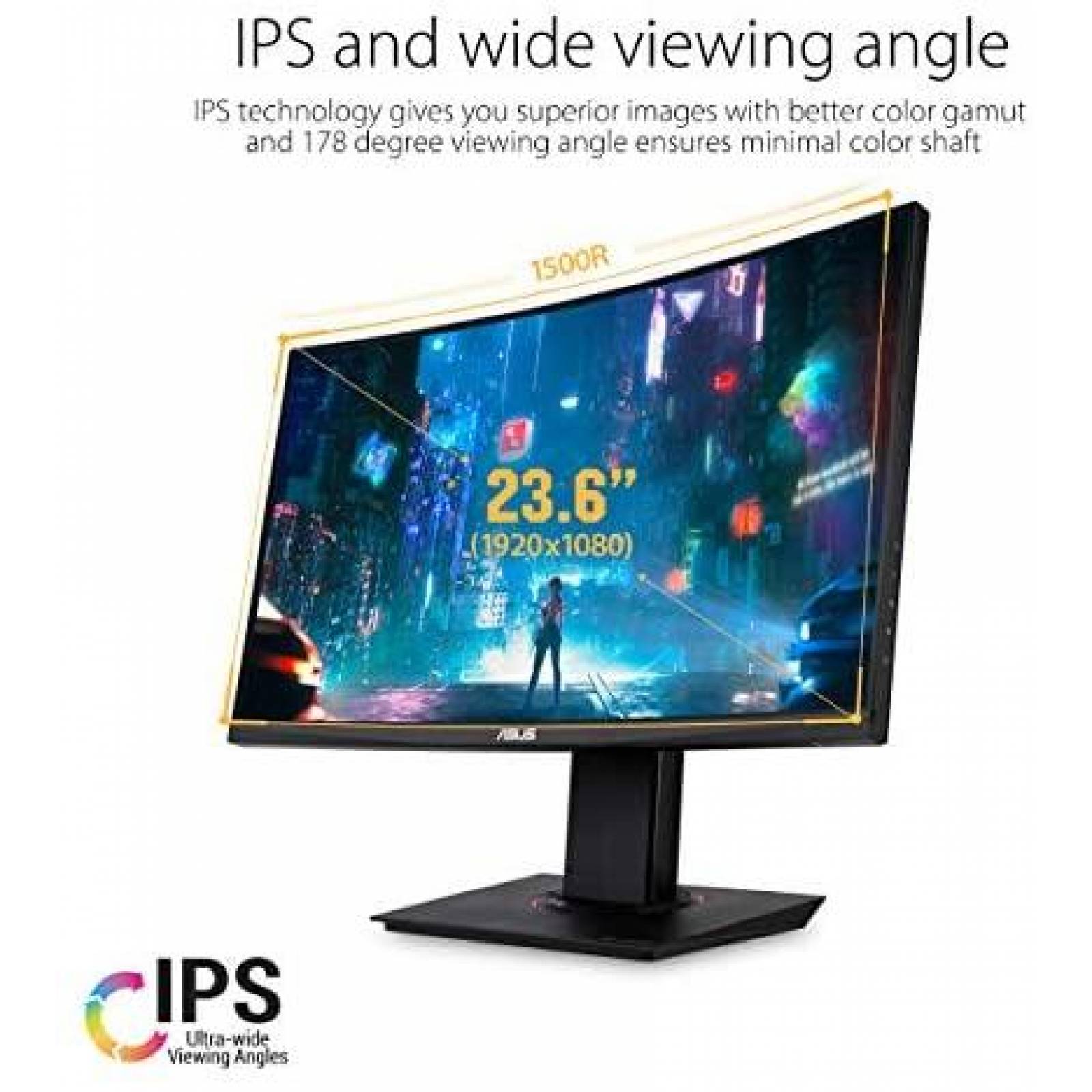 Monitor ASUS 1080p 165Hz HDMI Pantalla LCD de 23.6" -Negro
